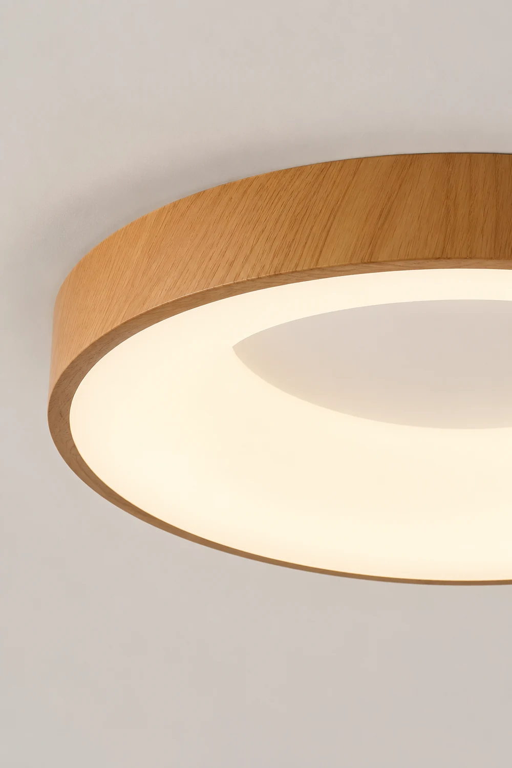 Natural Wood Round LED Ceiling Light - Lumpaz