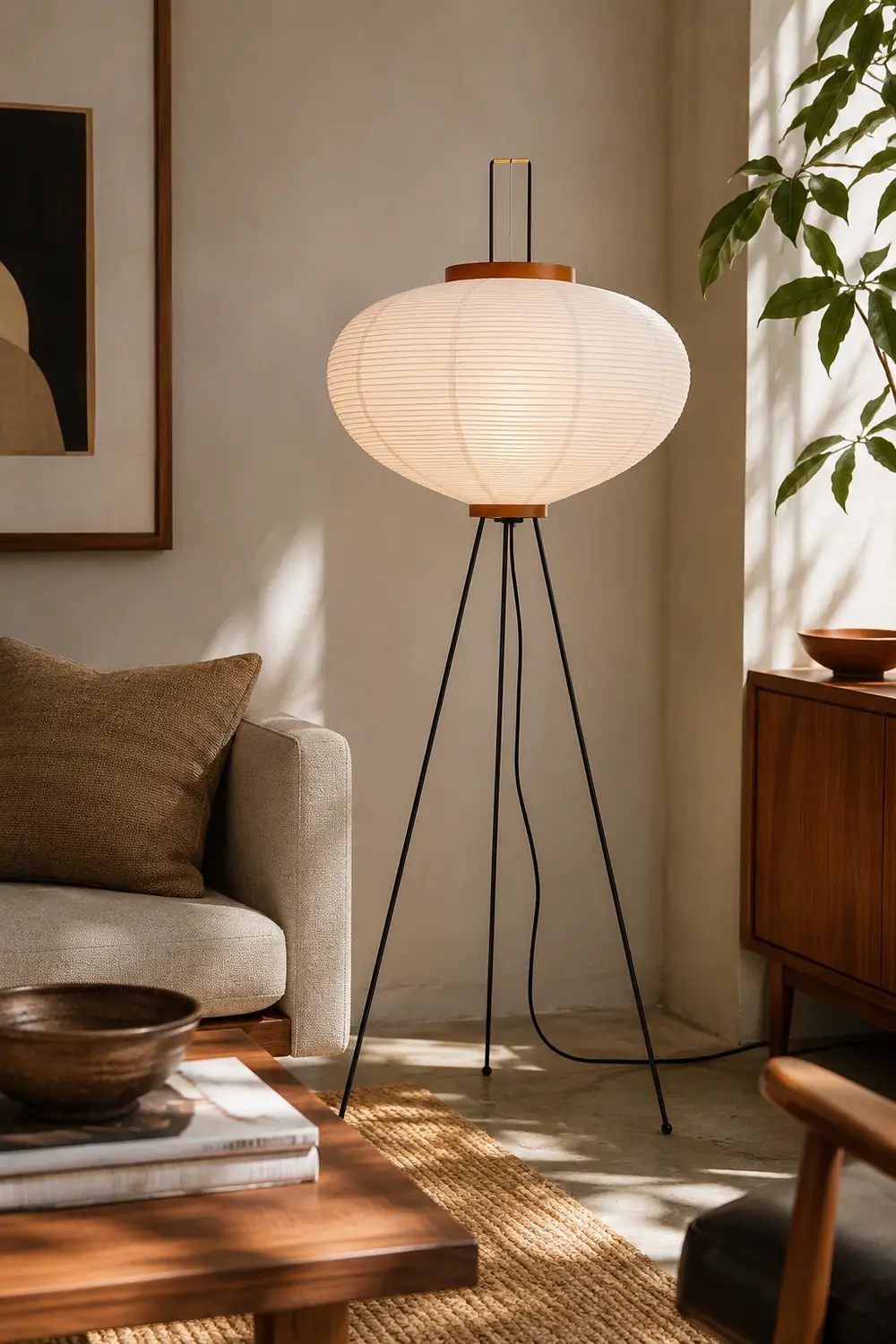Washi Paper Floor Lamp - Lumpaz