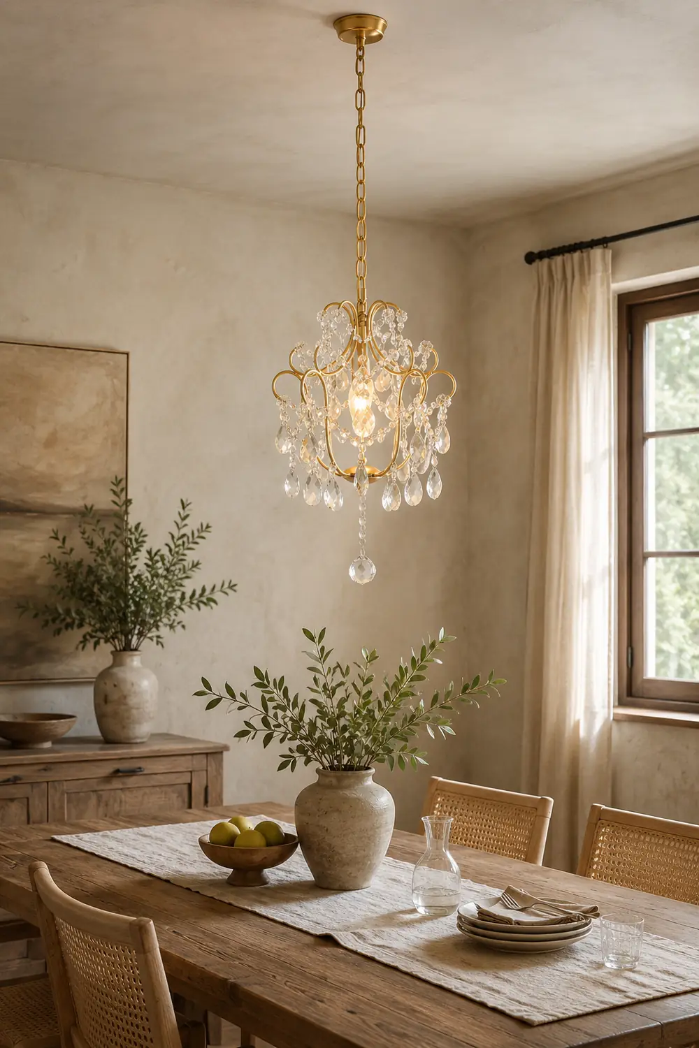 Gilded Crystal Pendant Lamp - Lumpaz