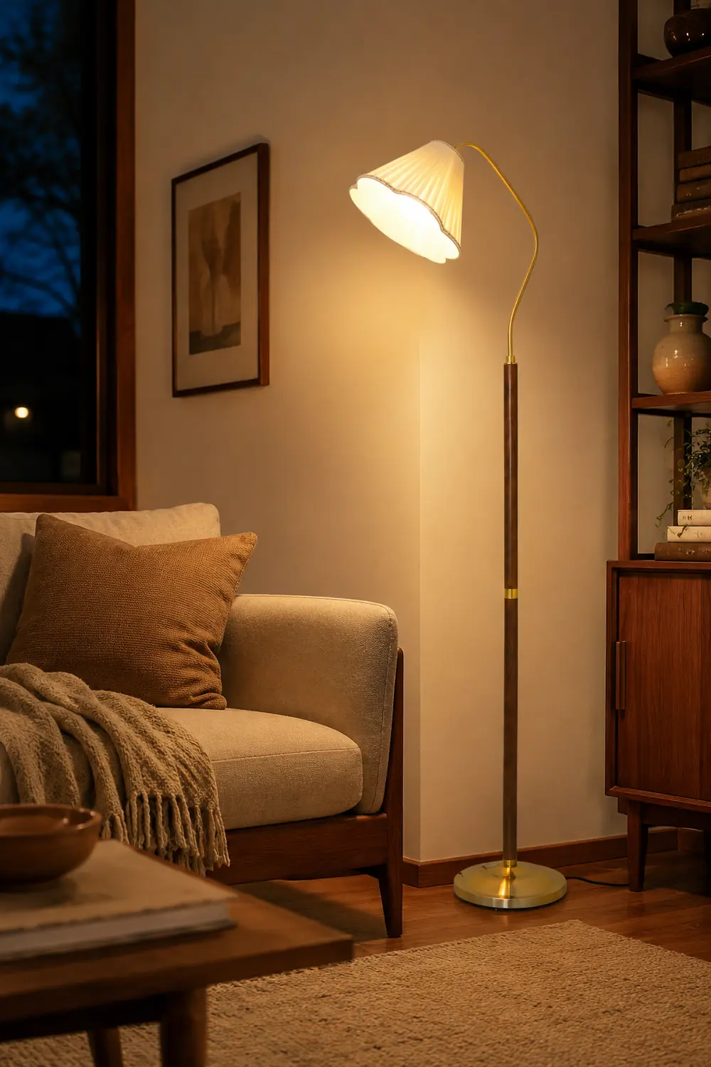 Florentine Fabric Floor Lamp - Lumpaz
