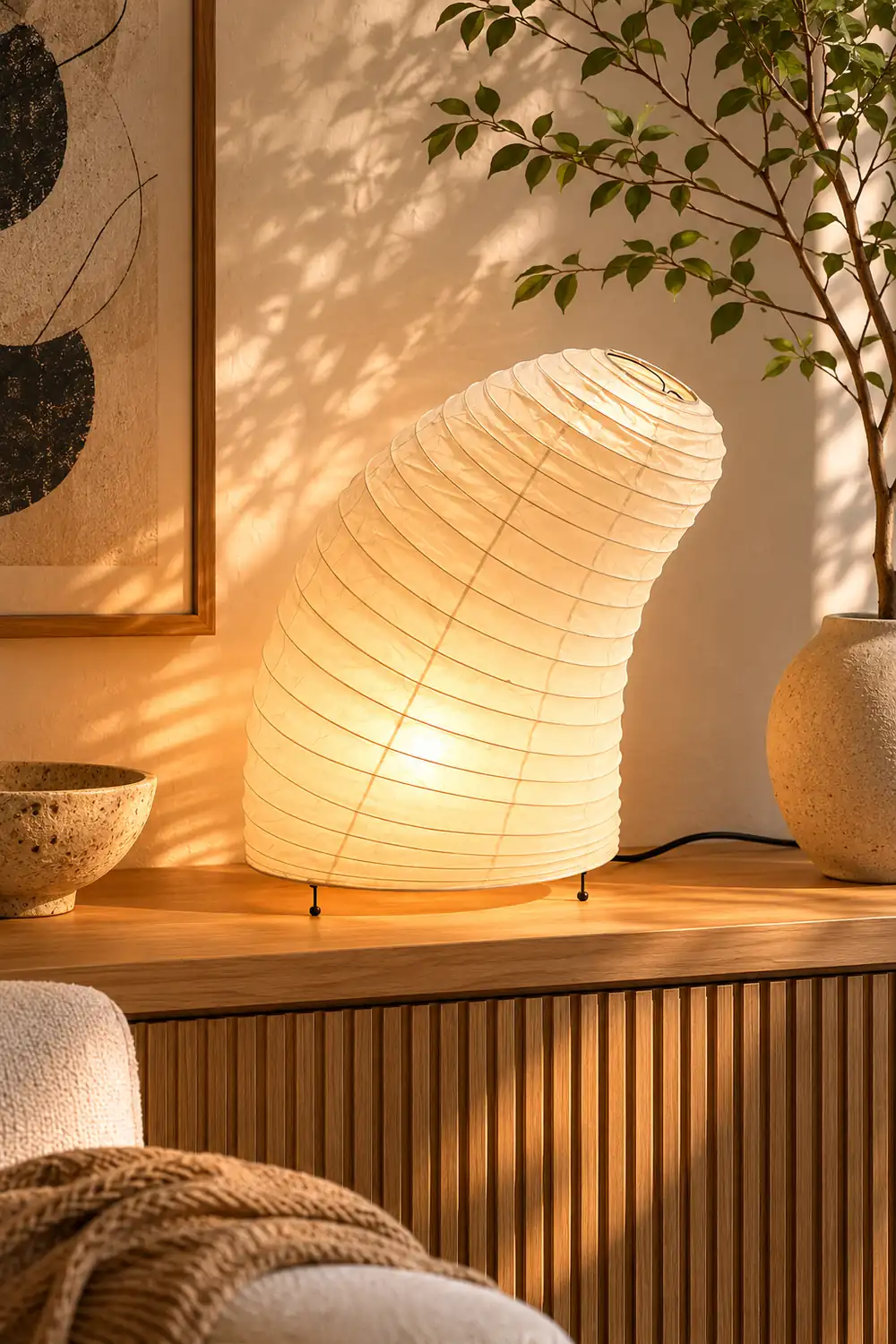 Washi Paper 13T Table Lamp - Lumpaz