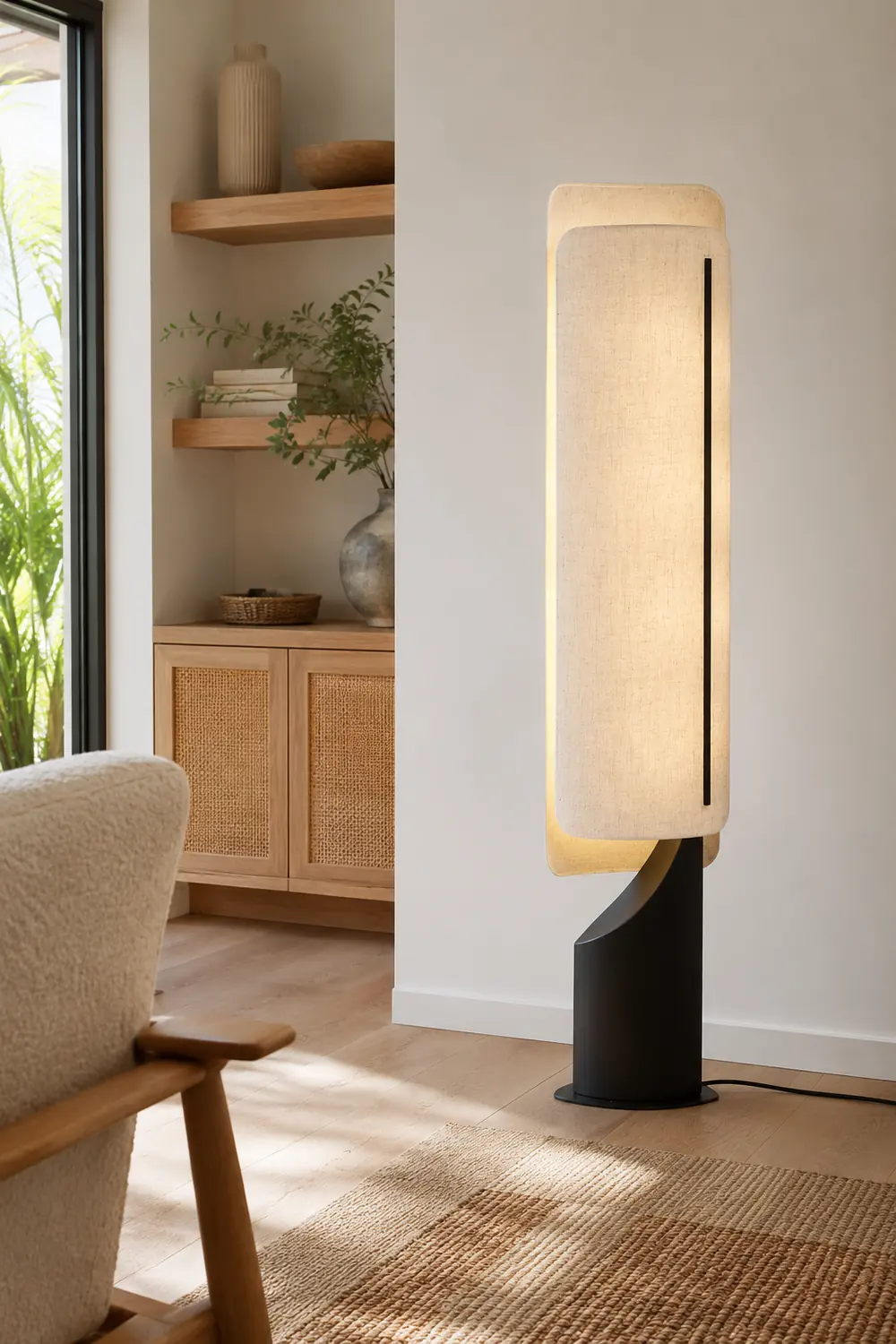 Barrier Linen Floor Lamp - Lumpaz