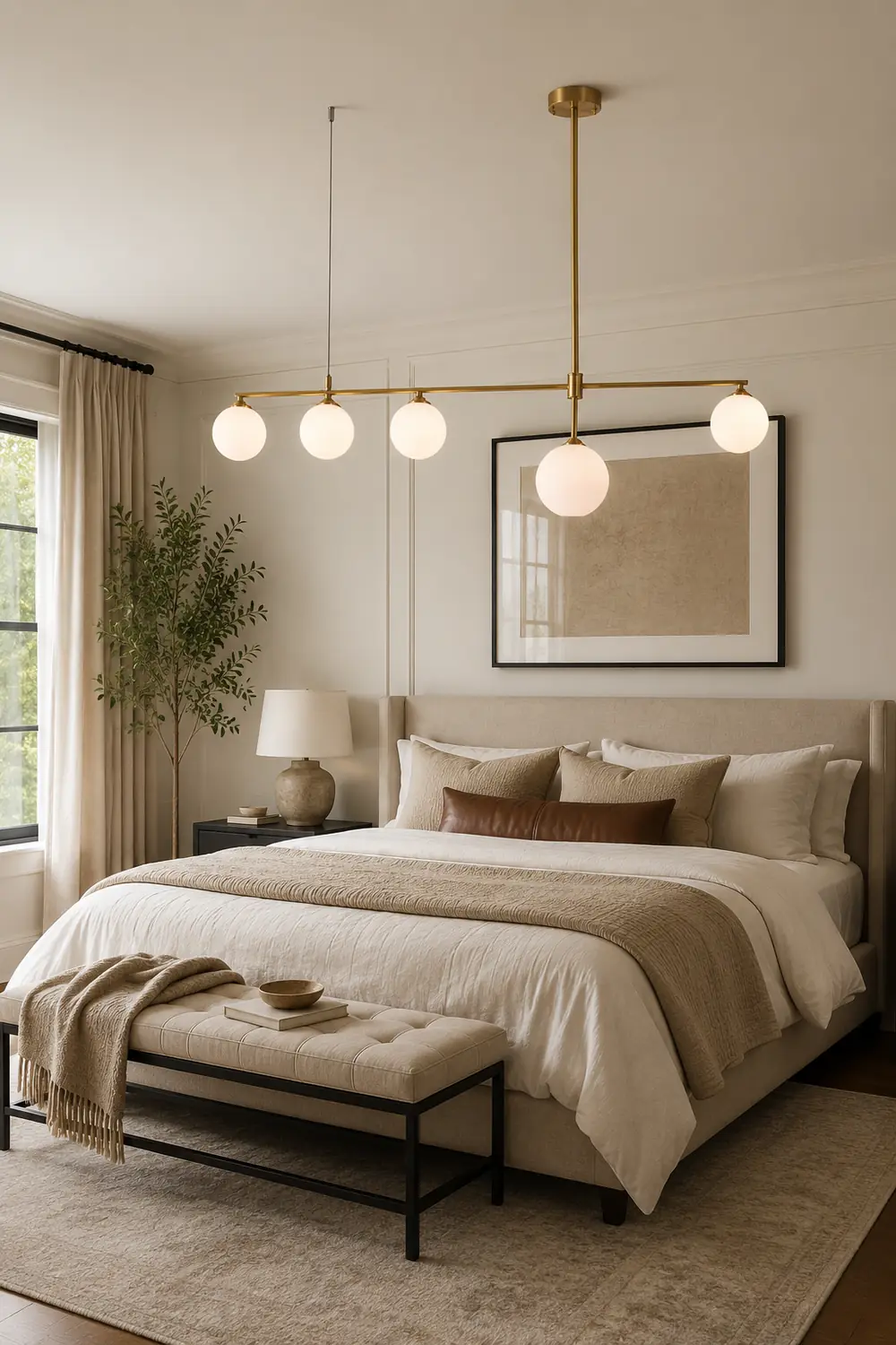 Brass Globe Chandelier - Lumpaz
