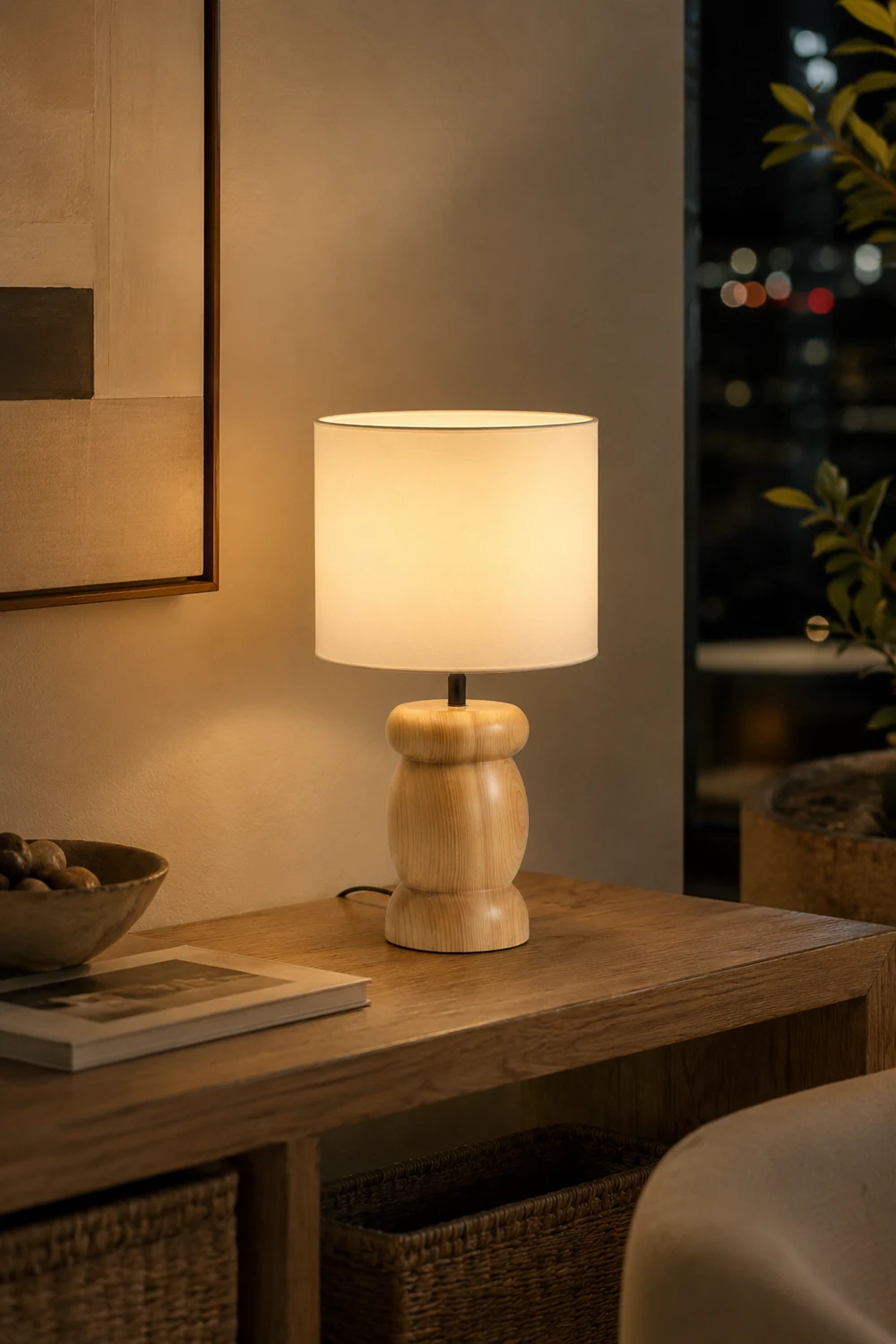 Pebble Wood Table Lamp - Lumpaz