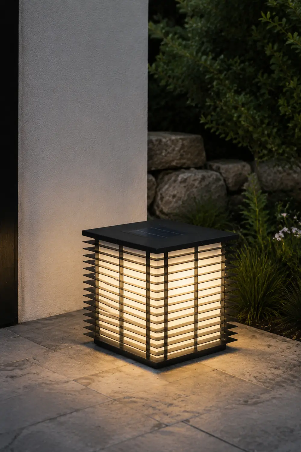 Dojo Lantern Outdoor Lamp With Solar Panel - Lumpaz