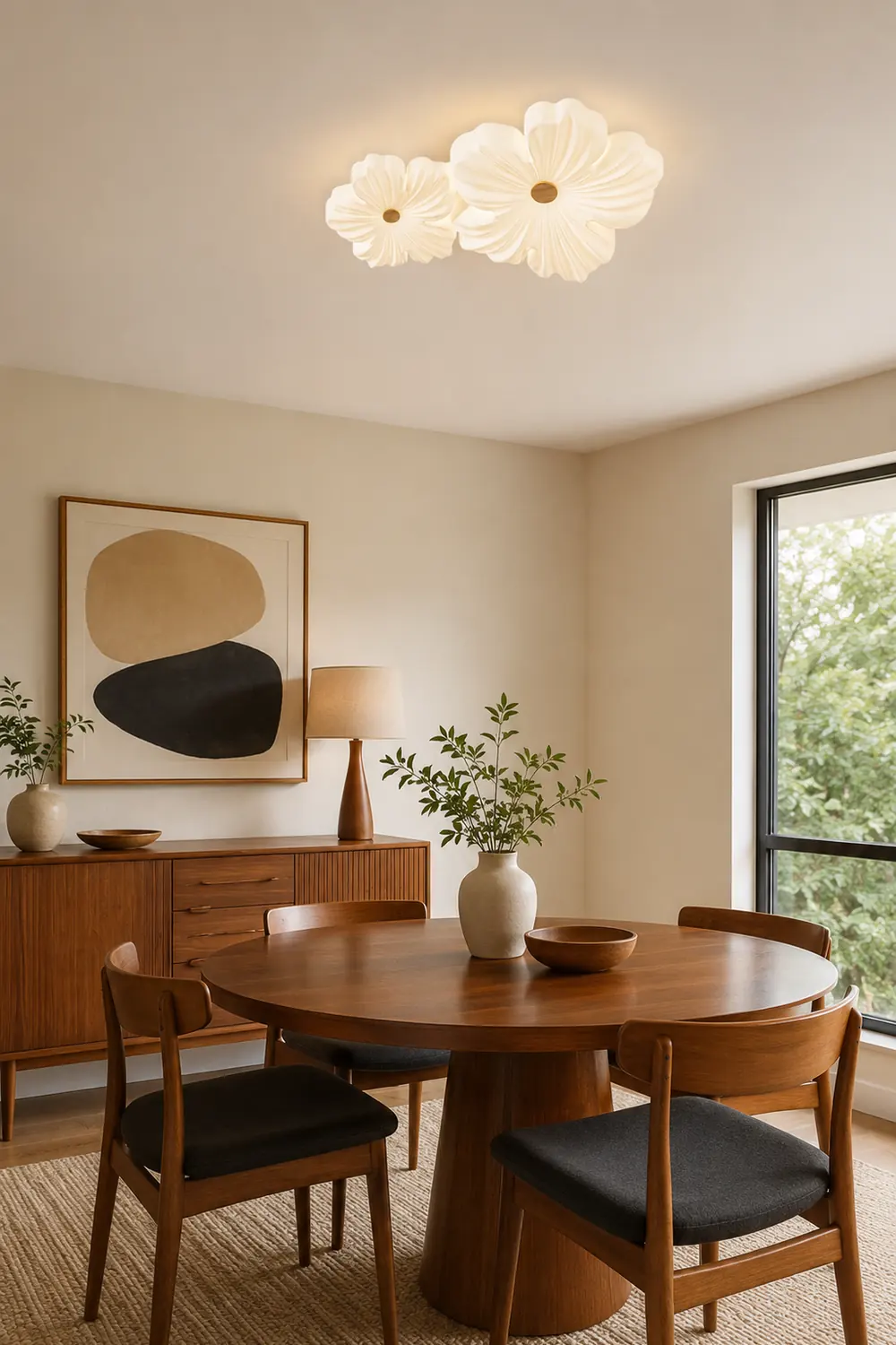 Cream Flower Ceiling Lamp - Lumpaz