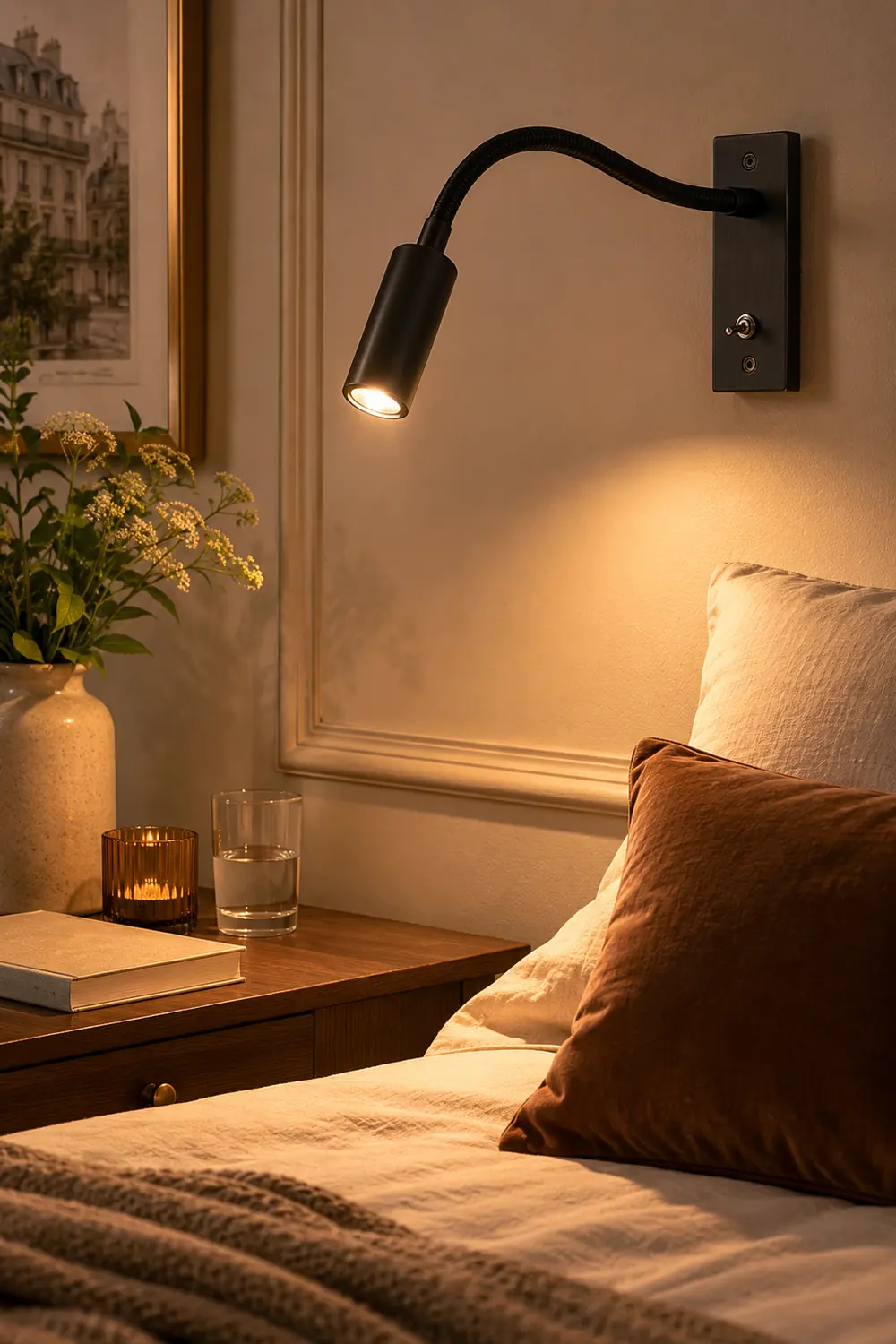 LED Bedroom Art Deco Wall Light - Lumpaz
