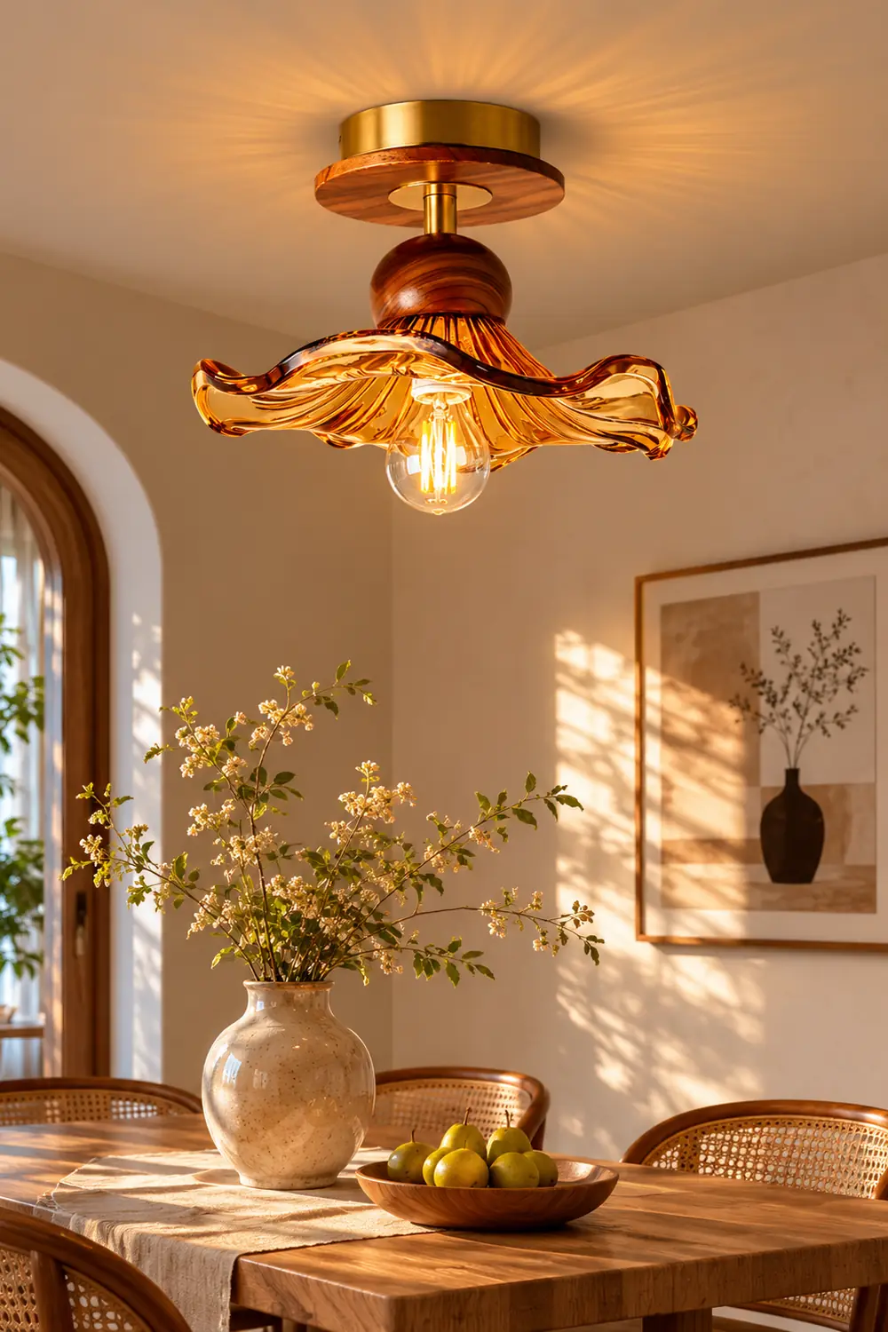 Kapok Wood Ceiling Light - Lumpaz