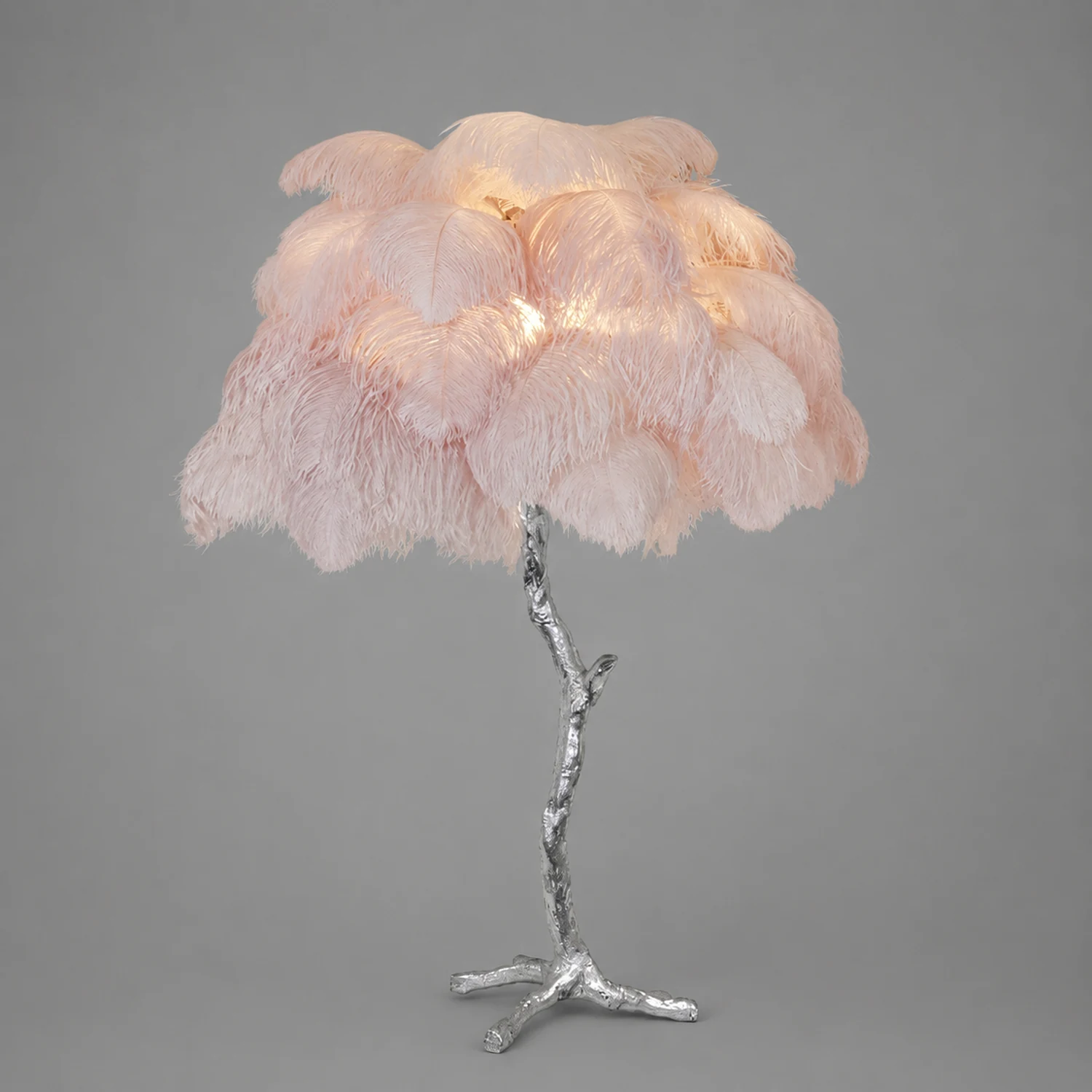 Ostrich Feather Table Lamp - Lumpaz