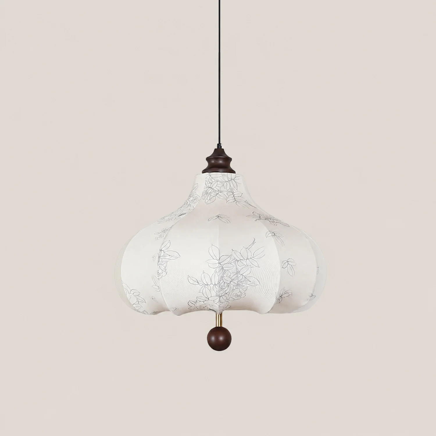 Chestnut Fabric Pendant Lamp - Lumpaz