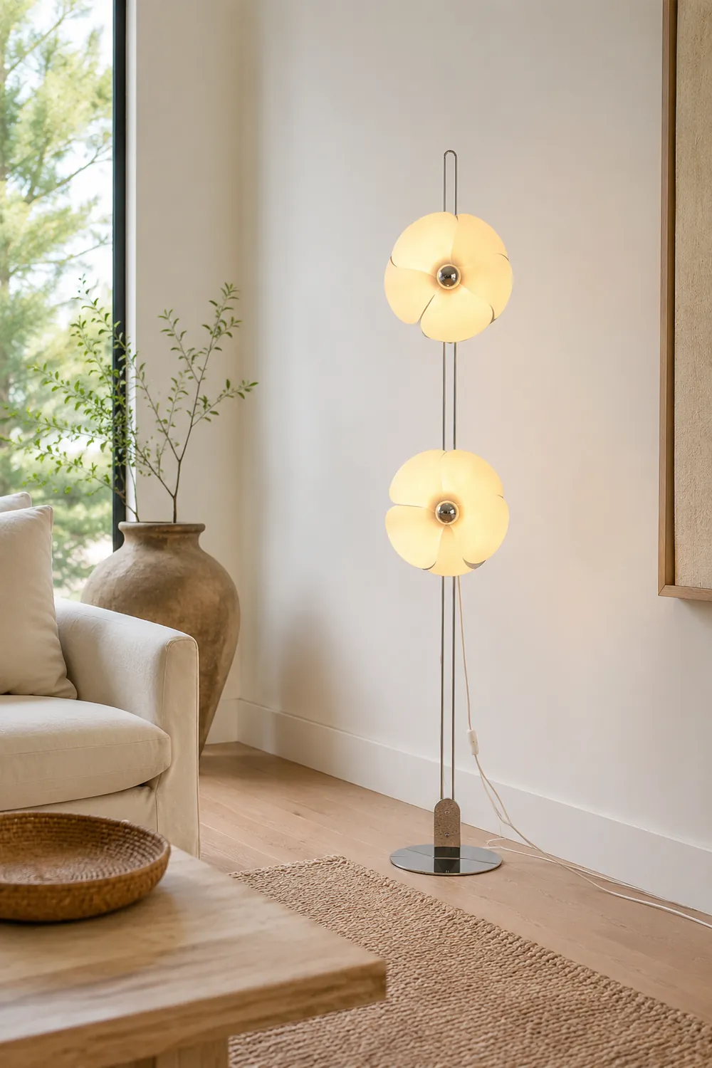 Flower Silver Floor Lamp - Lumpaz