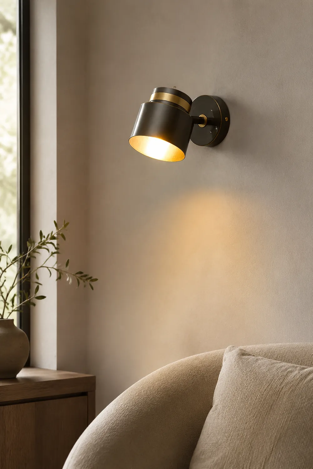 Brass Cylinder Wall Lamp - Lumpaz