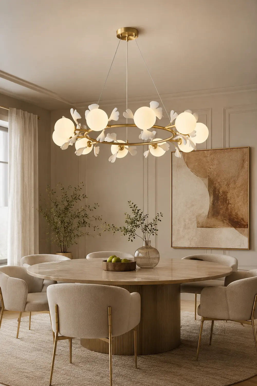 Allanie Gingko Round Chandelier - Lumpaz