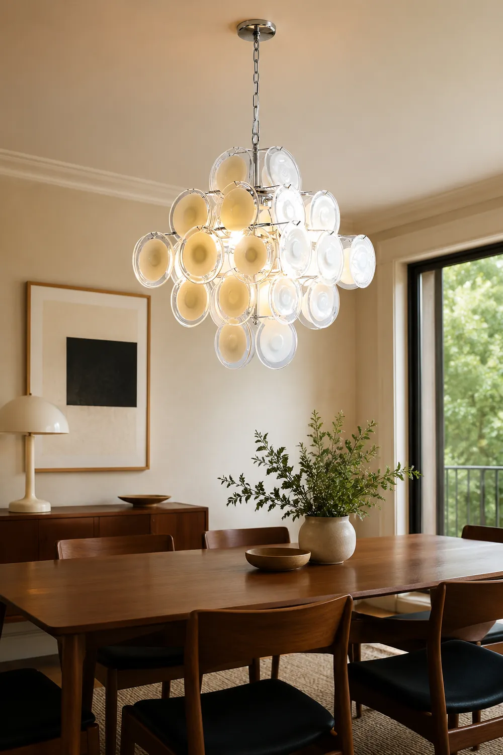 Medallion Glass Chandelier - Lumpaz