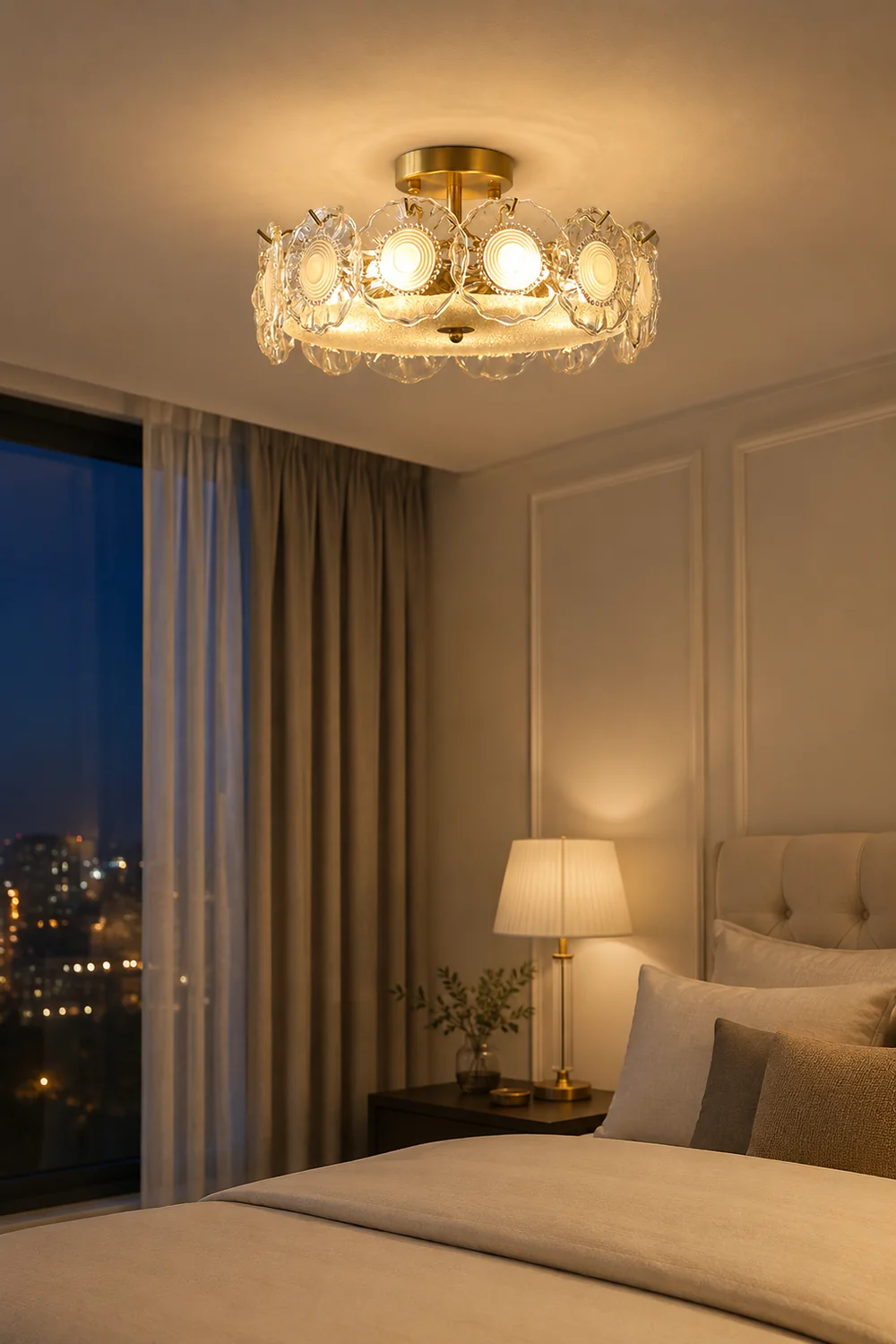 Pobllem Glass Ceiling Lamp - Lumpaz