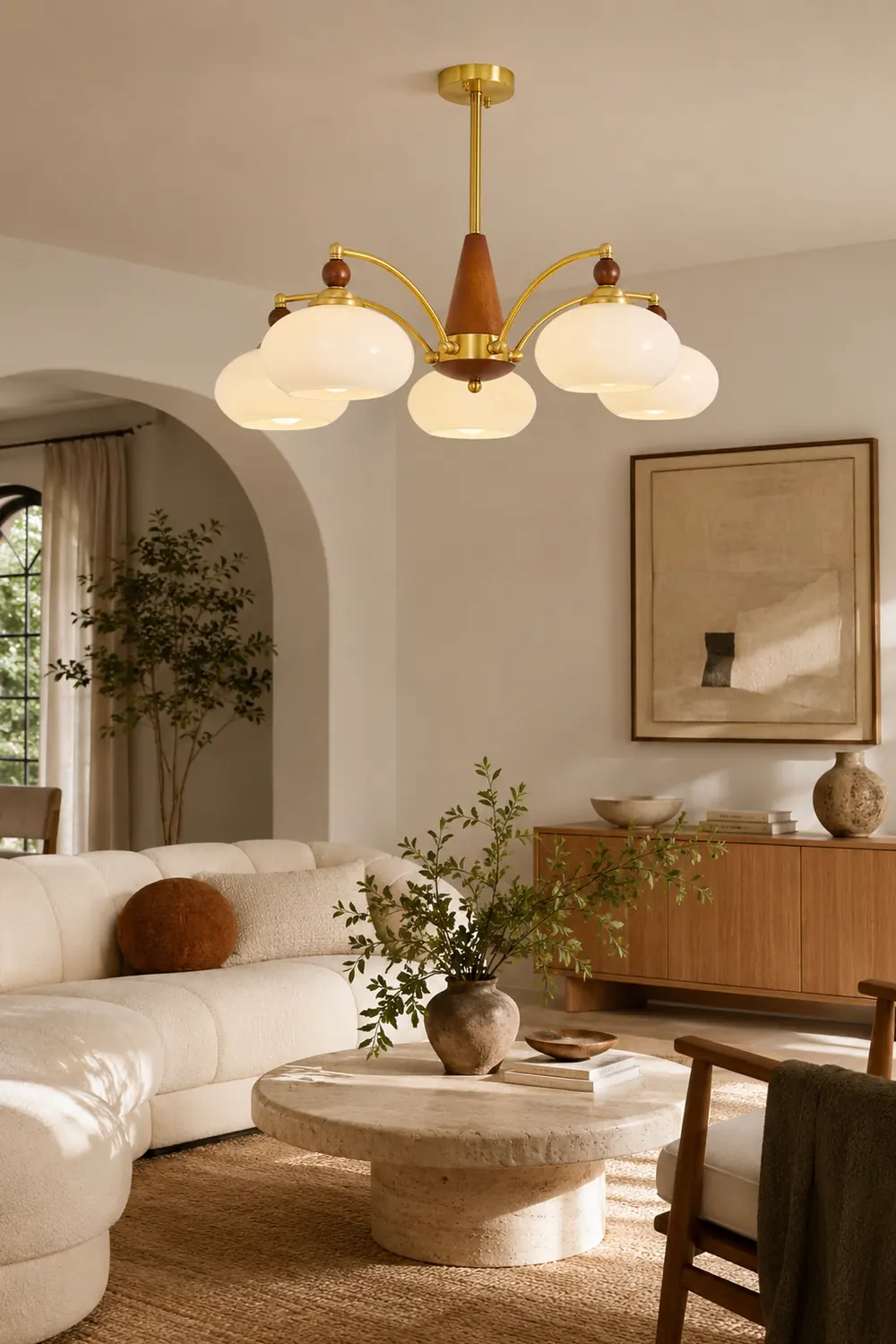 Tillary Wood Chandelier - Lumpaz