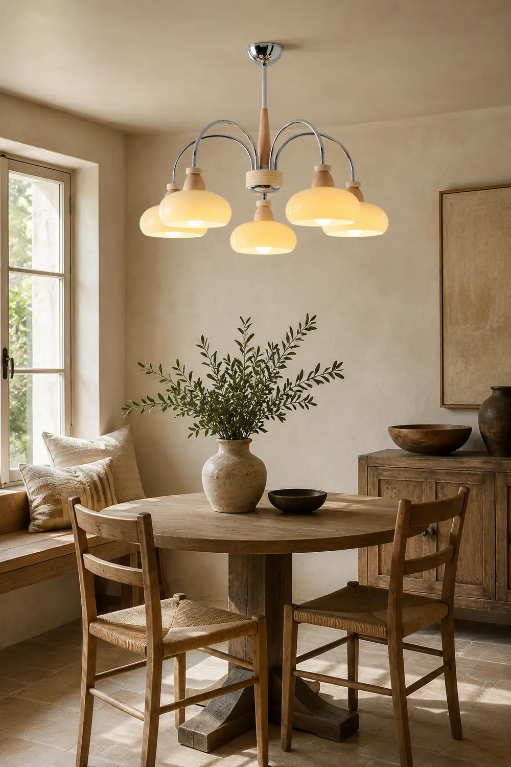 Persimmon Wood Chandelier - Lumpaz