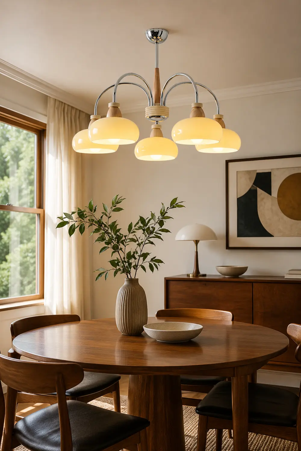 Persimmon Wood Chandelier - Lumpaz