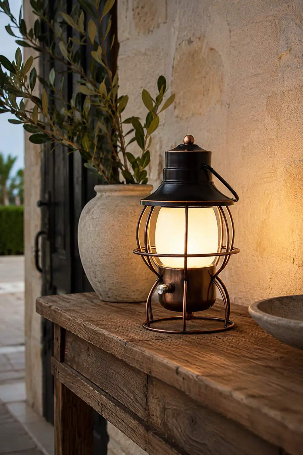 Railroad Lantern Table Lamp - Lumpaz