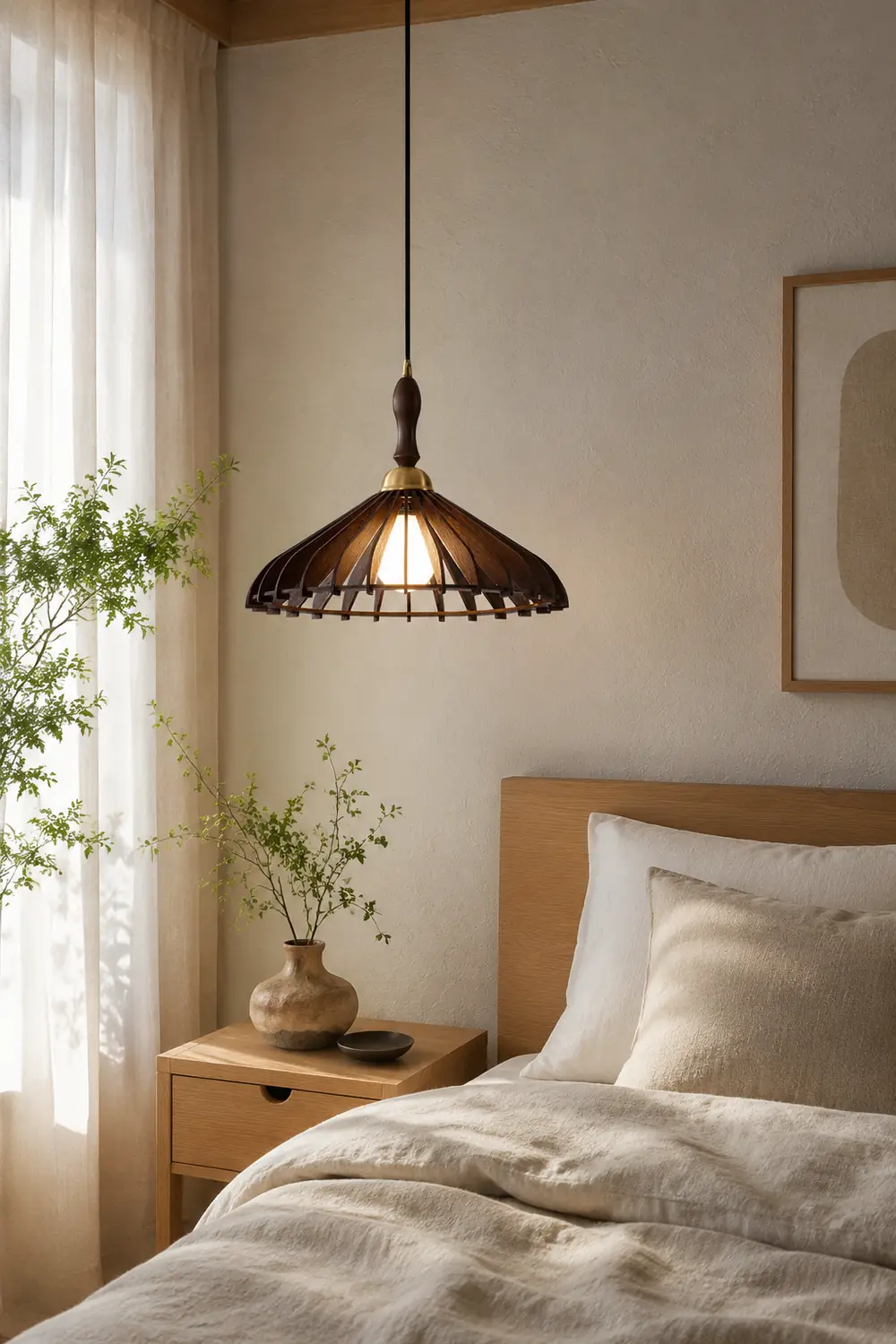 Umbrella Wood Pendant Lamp - Lumpaz