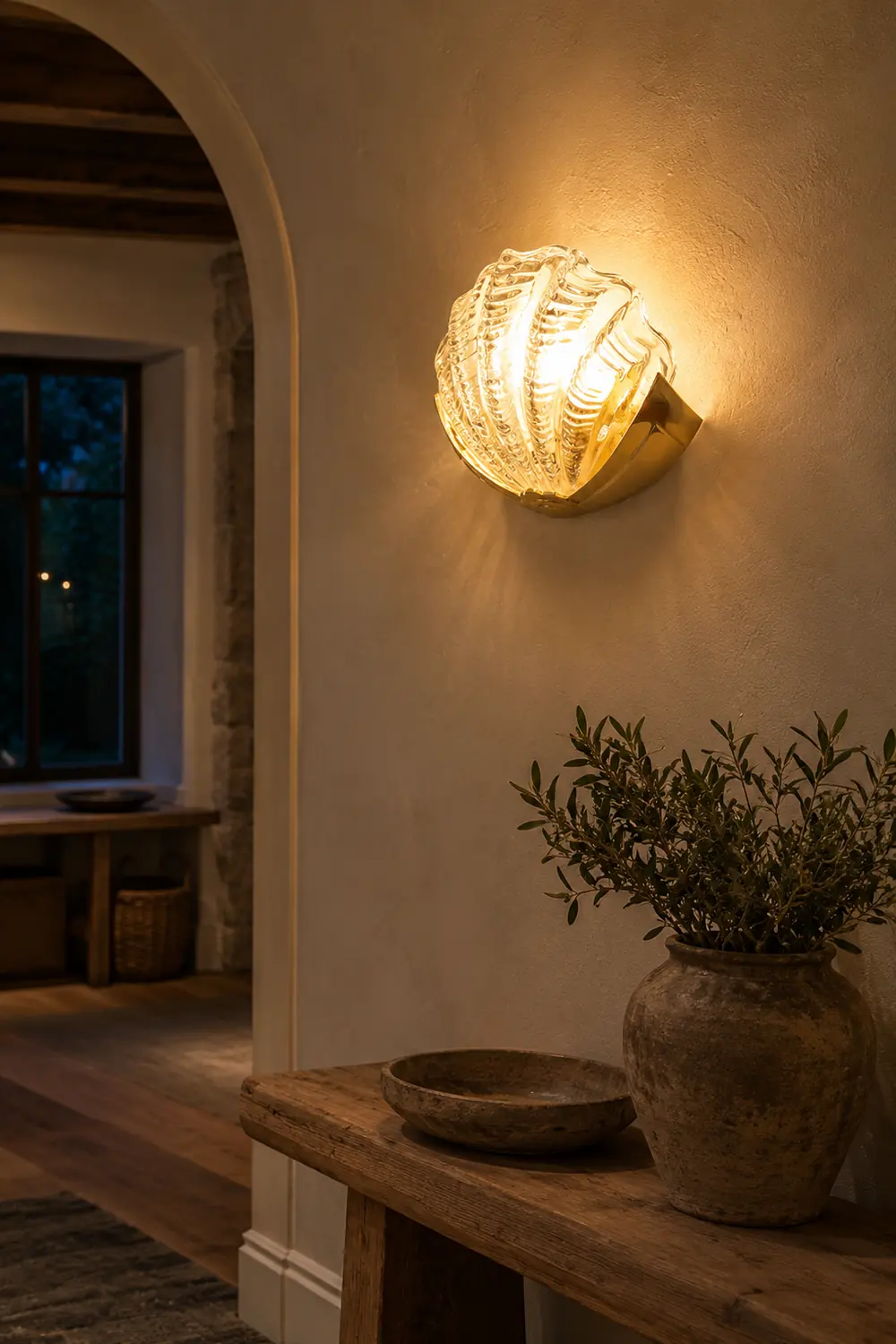 Shell Brass Wall Lamp - Lumpaz