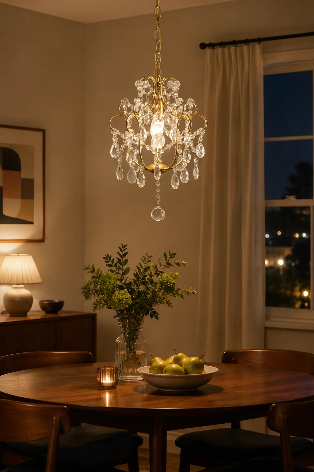 Gilded Crystal Pendant Lamp - Lumpaz