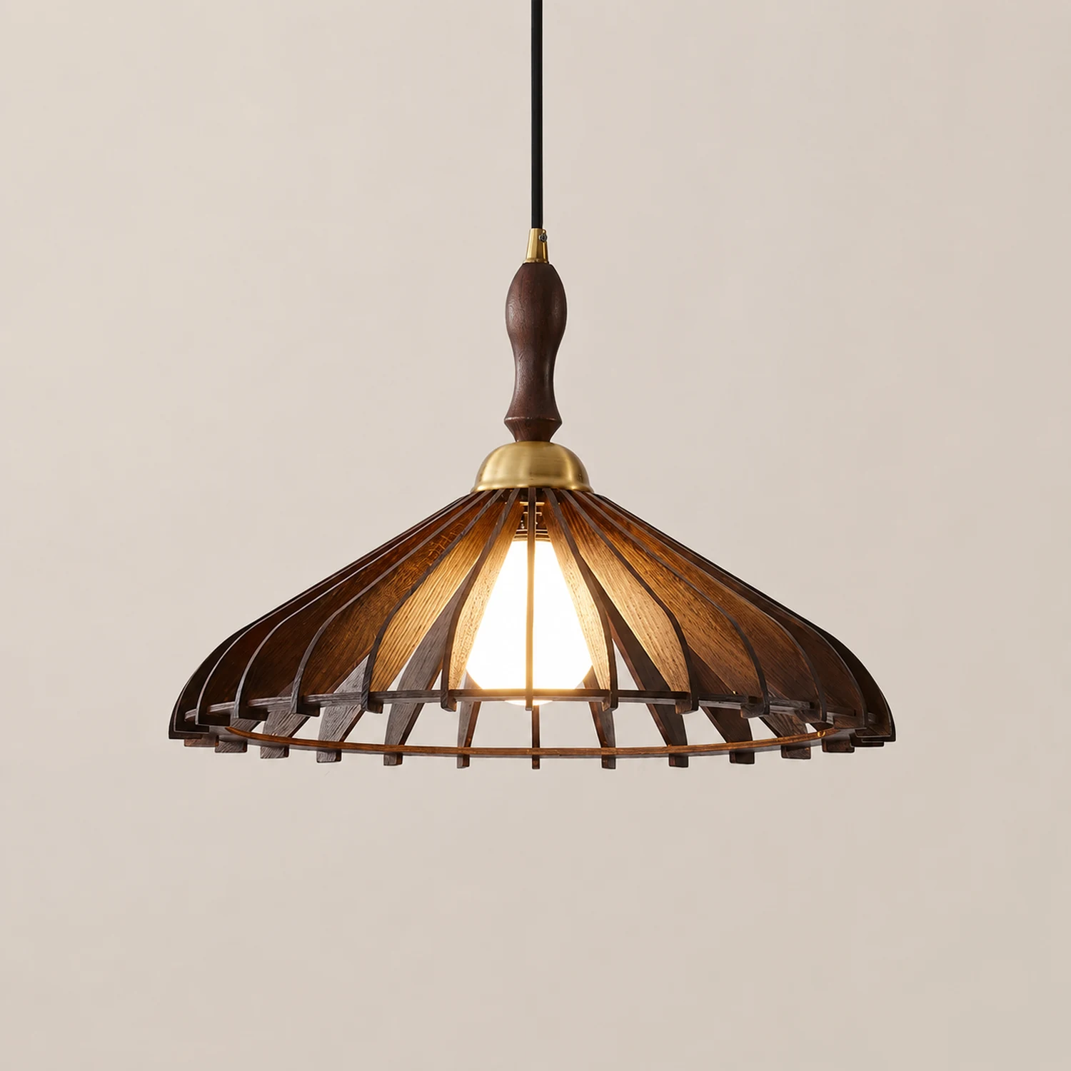 Umbrella Wood Pendant Lamp - Lumpaz