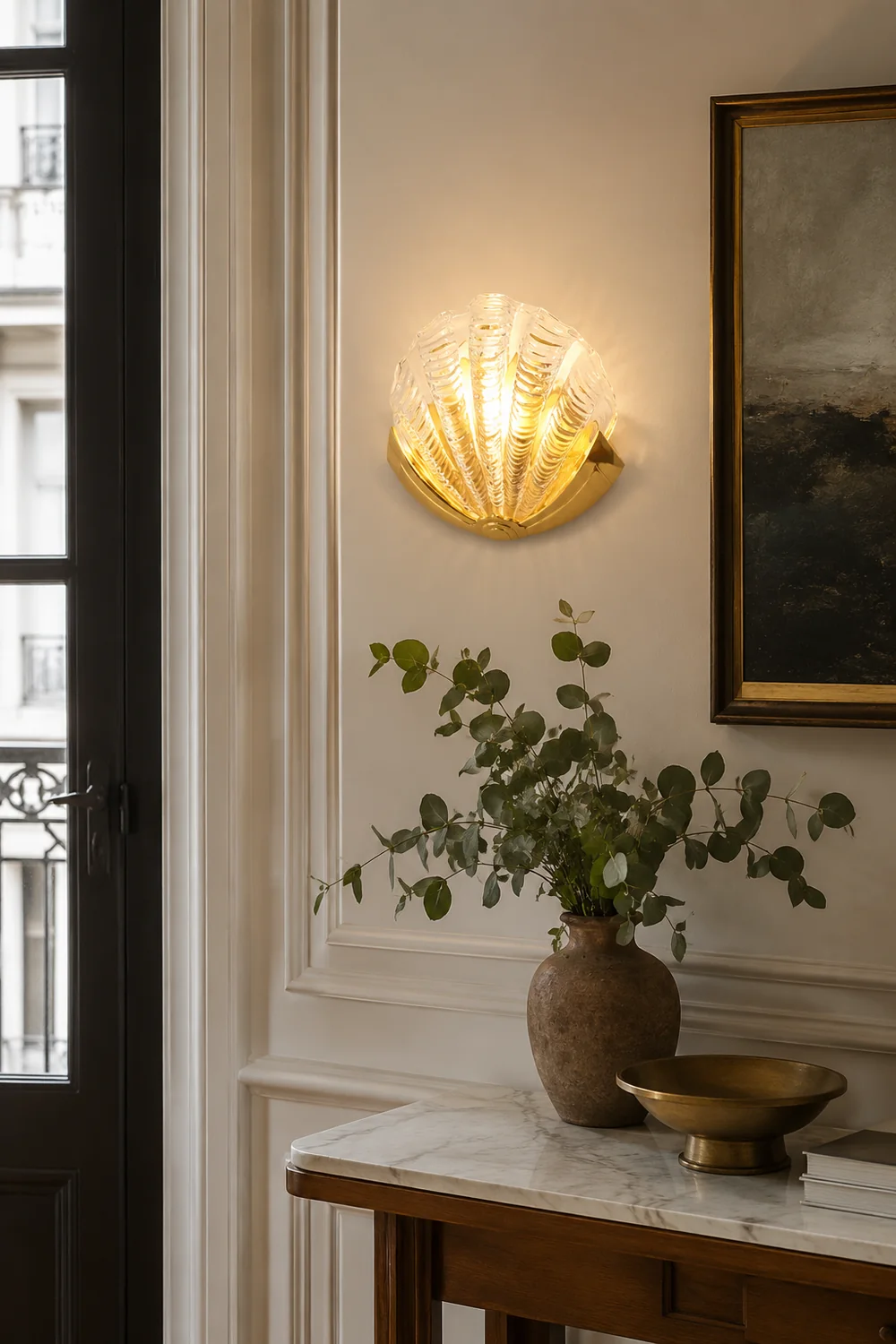 Shell Brass Wall Lamp - Lumpaz