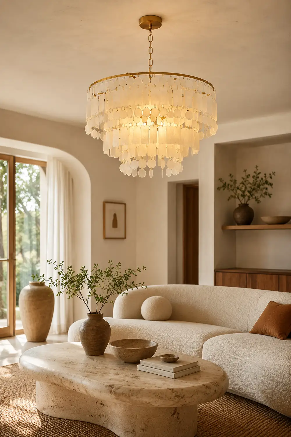 Capiz Shell Chandelier - Lumpaz
