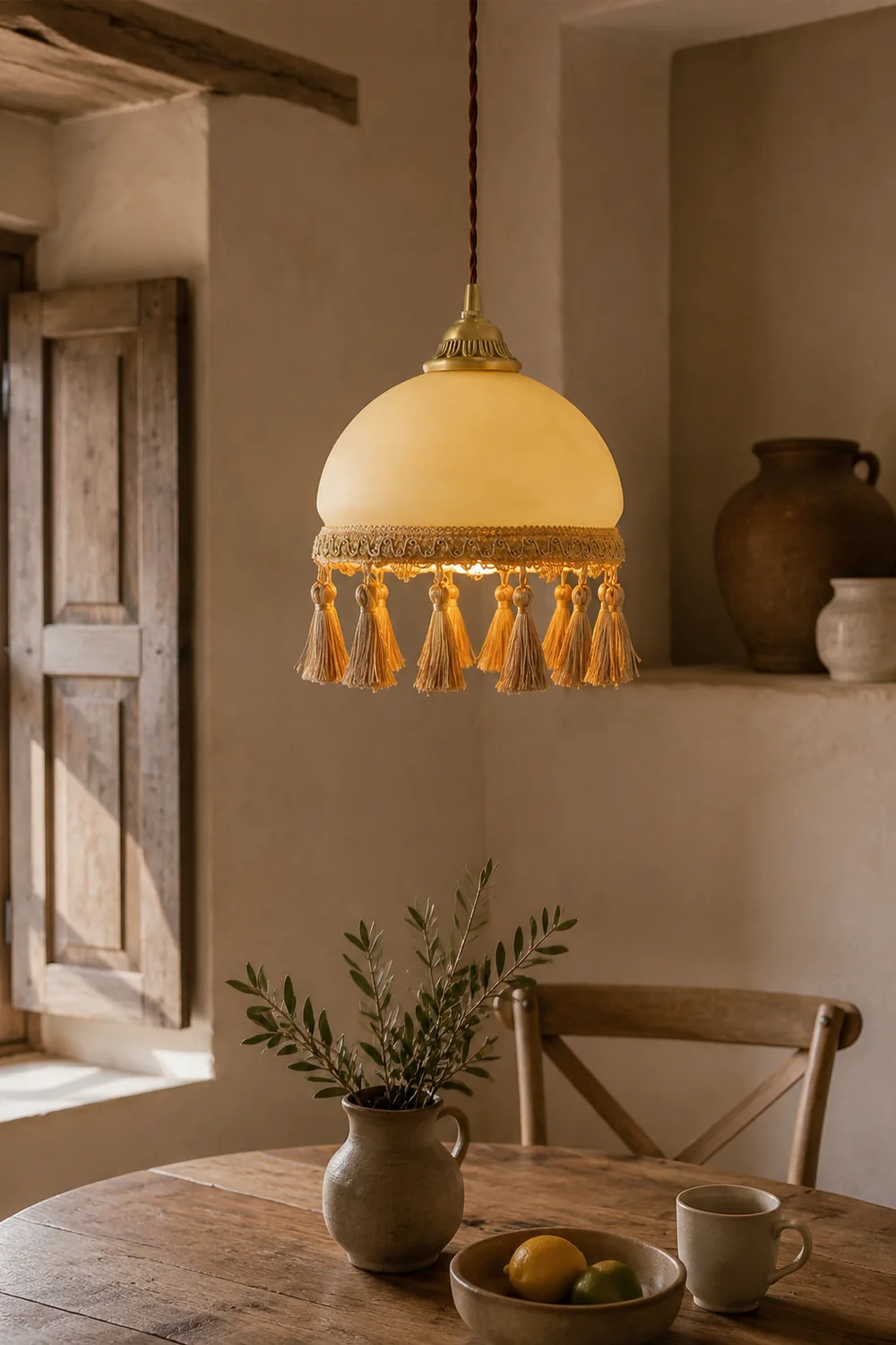 French Tassels Brass Pendant Light - Lumpaz