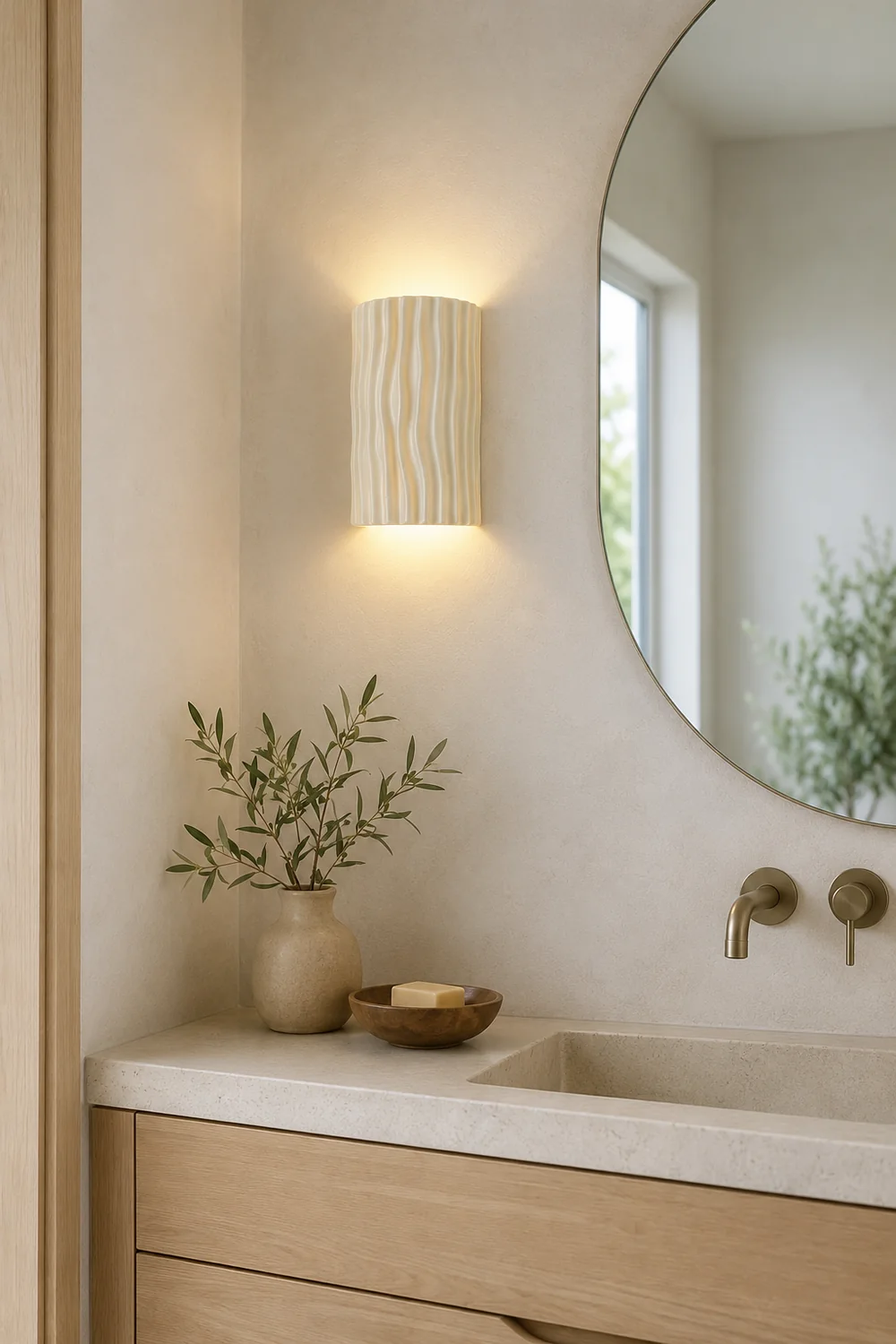 Pleated Resin Wall Lamp - Lumpaz