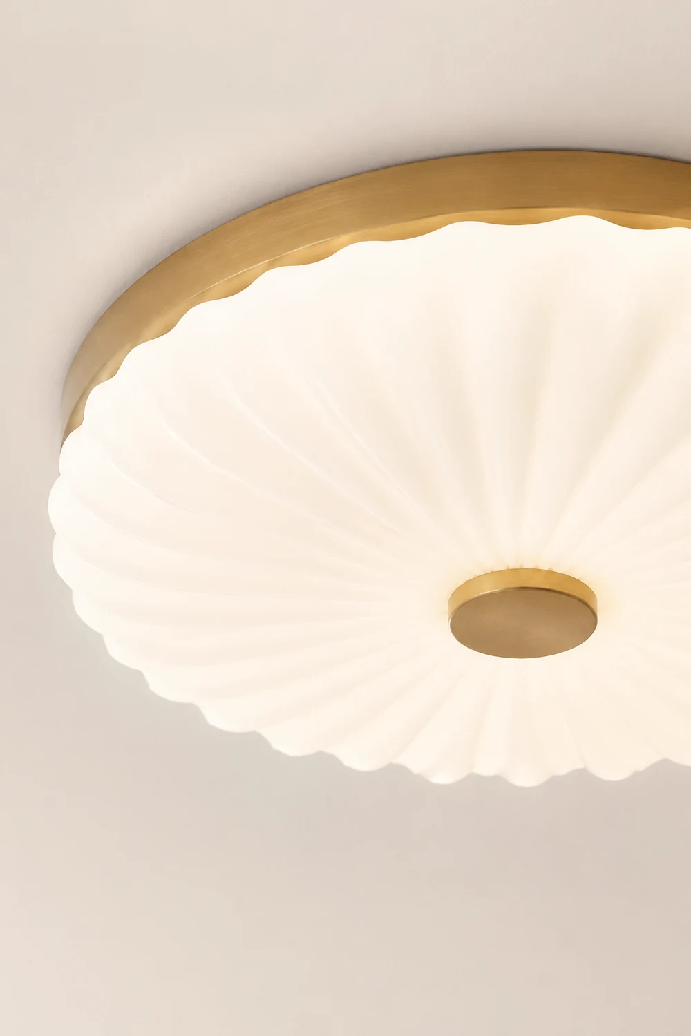 Vintage White Round LED Ceiling Light - Lumpaz