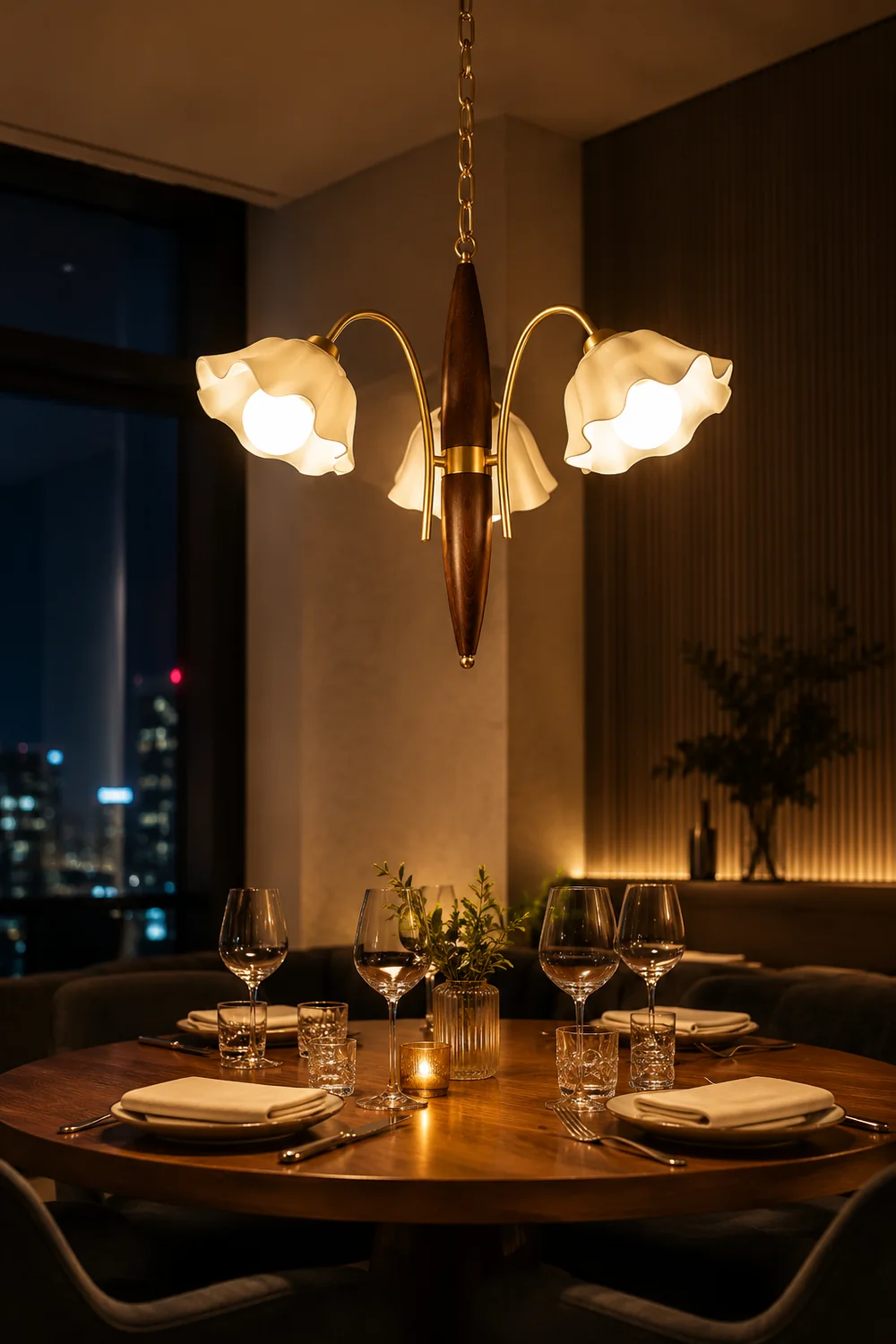 Olina Flower Ceramics Chandelier - Lumpaz