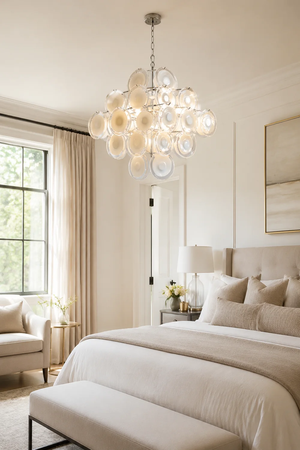 Medallion Glass Chandelier - Lumpaz