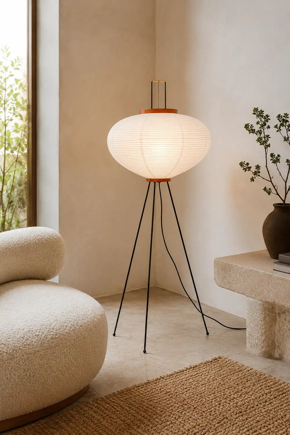 Washi Paper Floor Lamp - Lumpaz