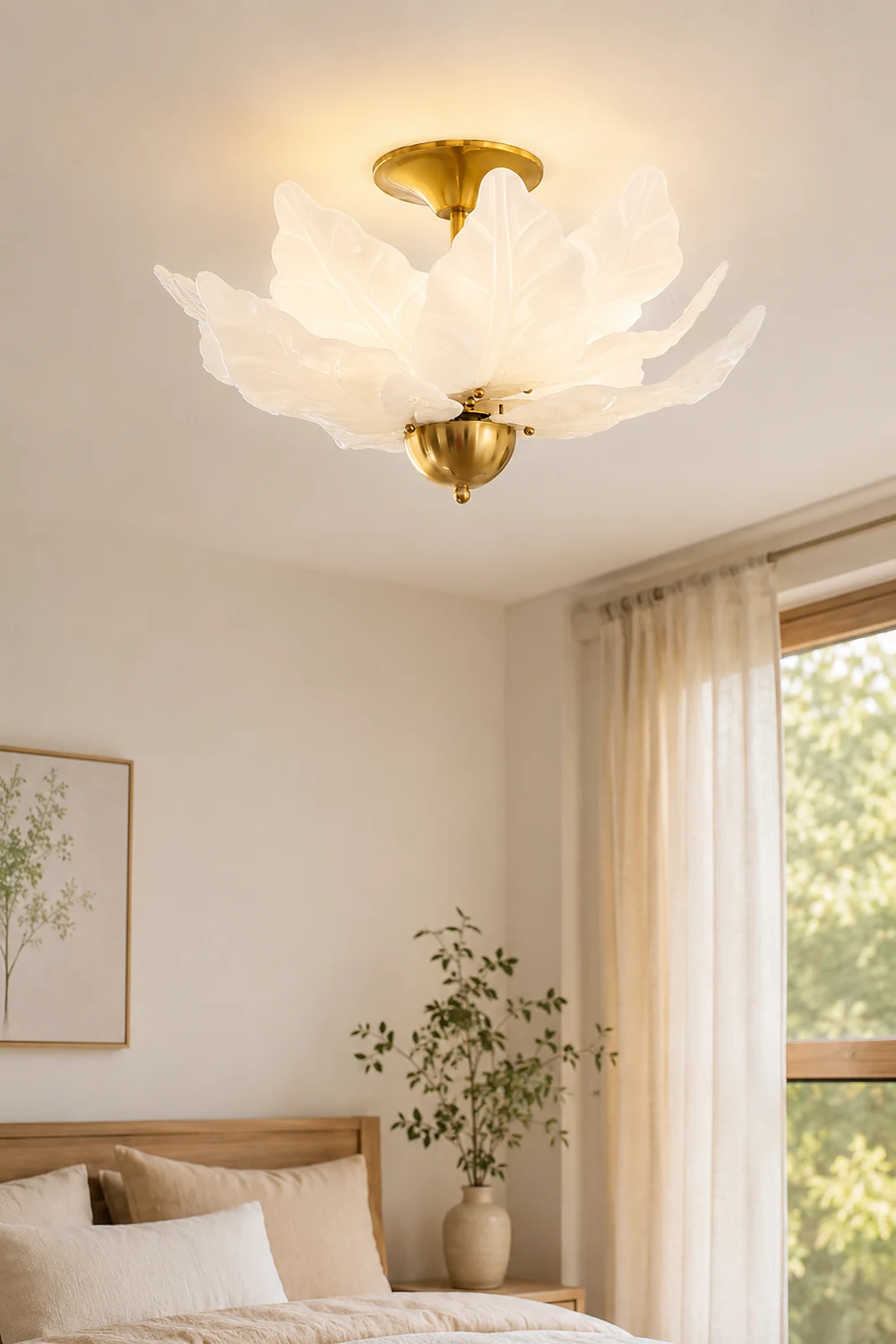 Leaf Glass Ceiling Lamp - Lumpaz