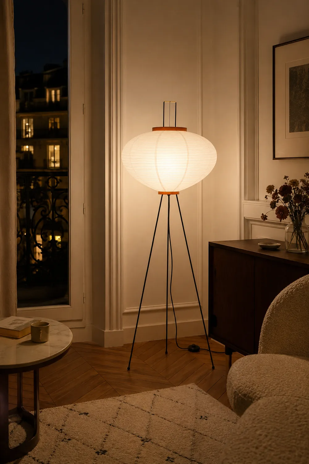 Washi Paper Floor Lamp - Lumpaz