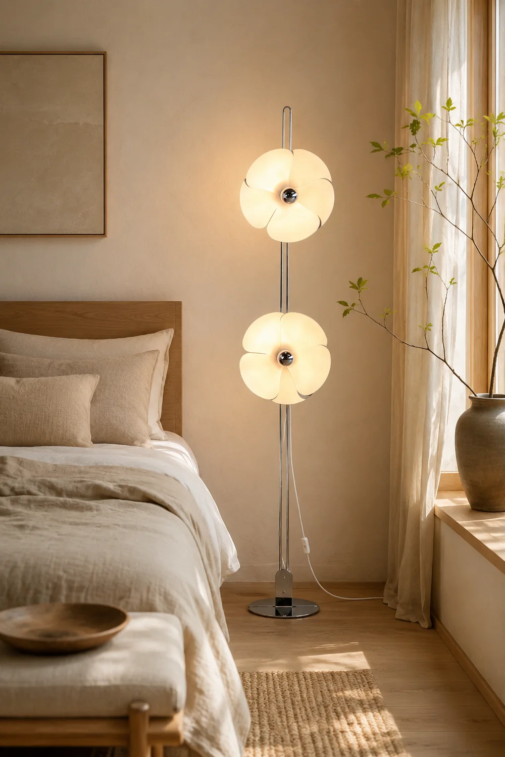 Flower Silver Floor Lamp - Lumpaz