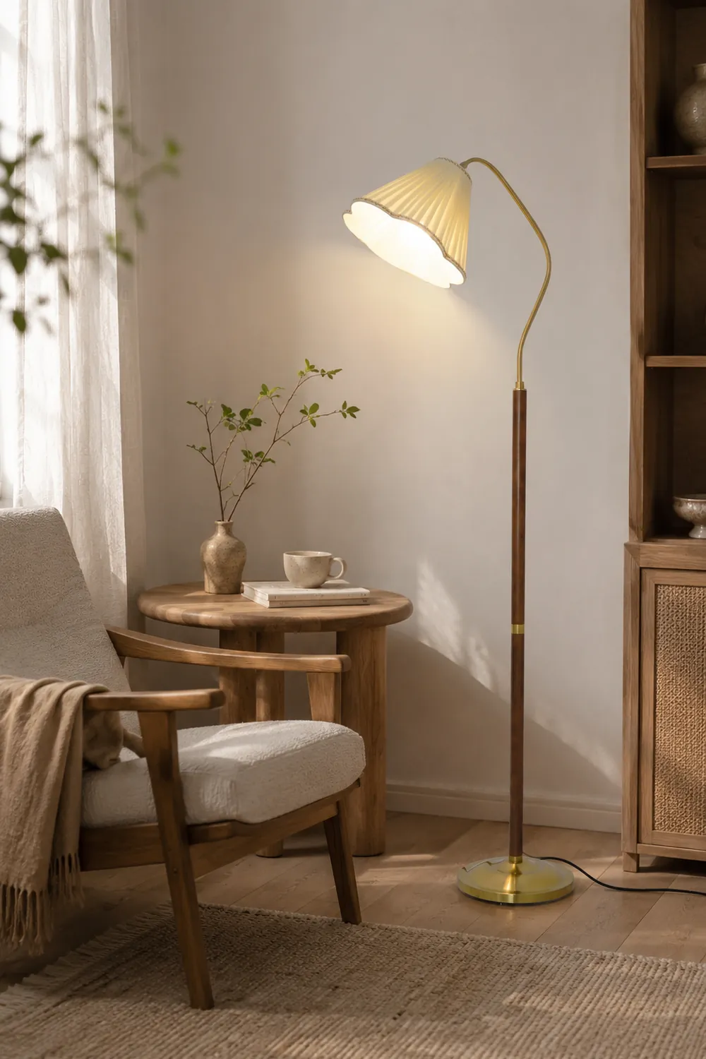 Florentine Fabric Floor Lamp - Lumpaz