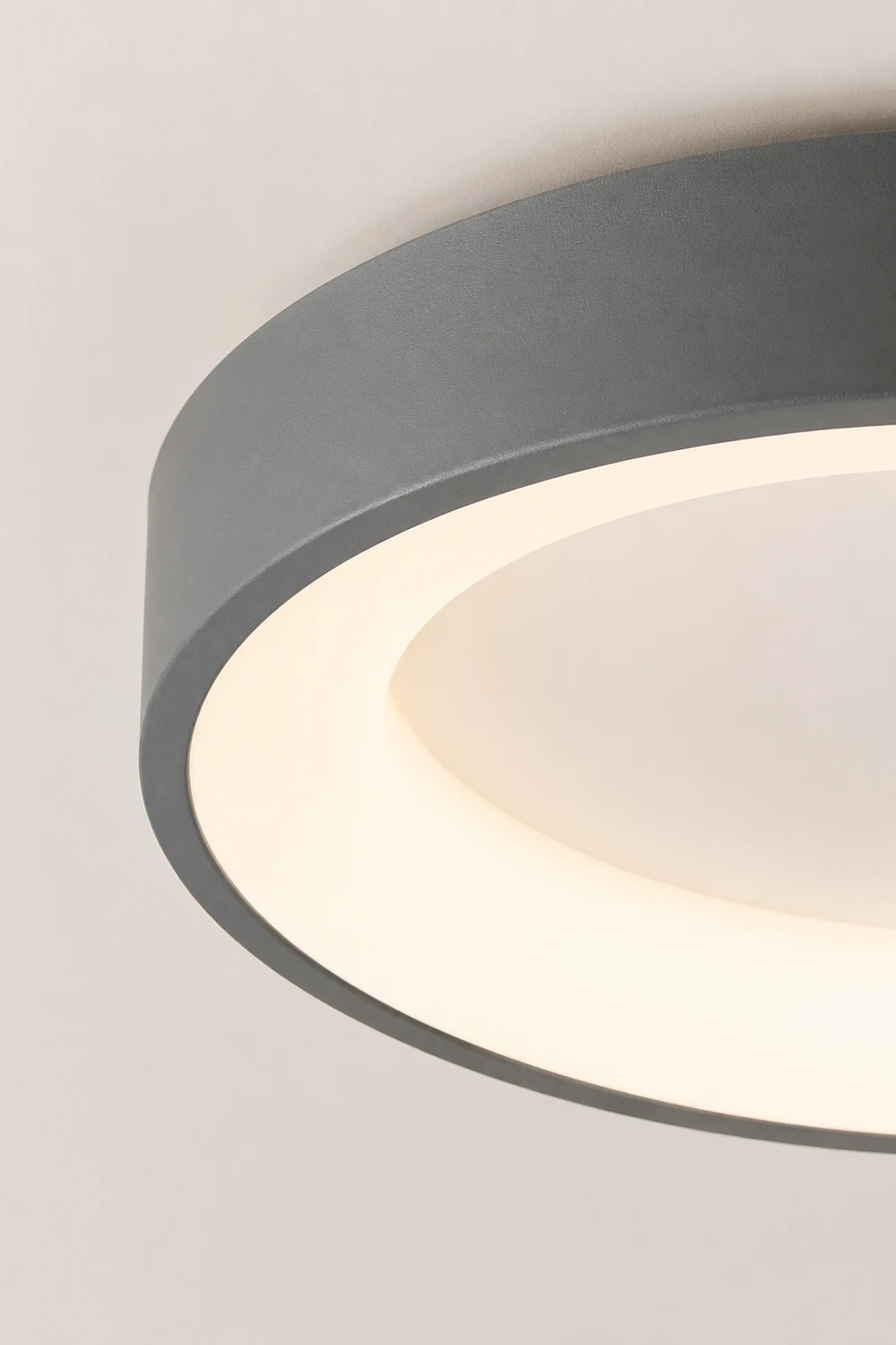 Scandinavian Grey Round LED Ceiling Light - Lumpaz