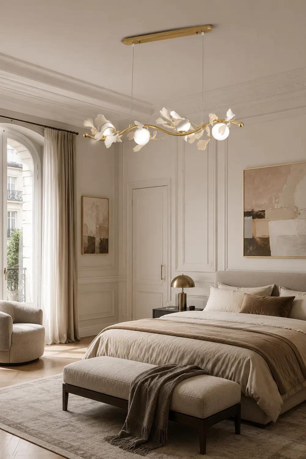 Gingko Glass Chandelier - Lumpaz