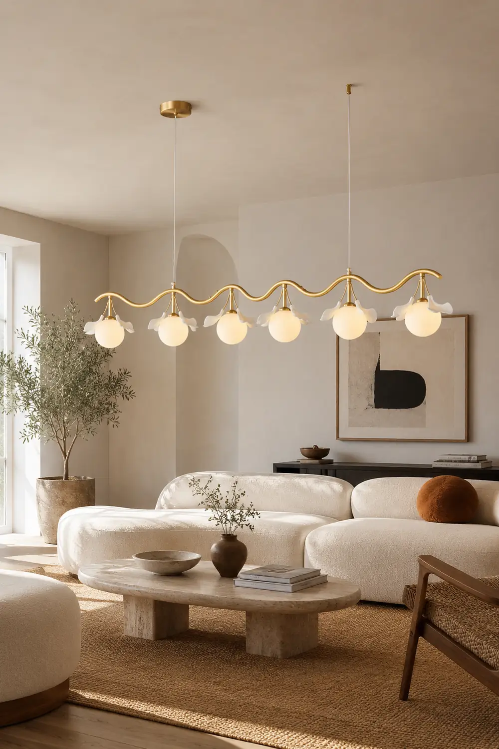 Allanie Gingko Long Chandelier - Lumpaz