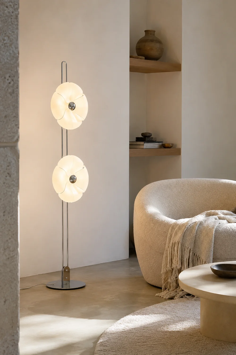 Flower Silver Floor Lamp - Lumpaz