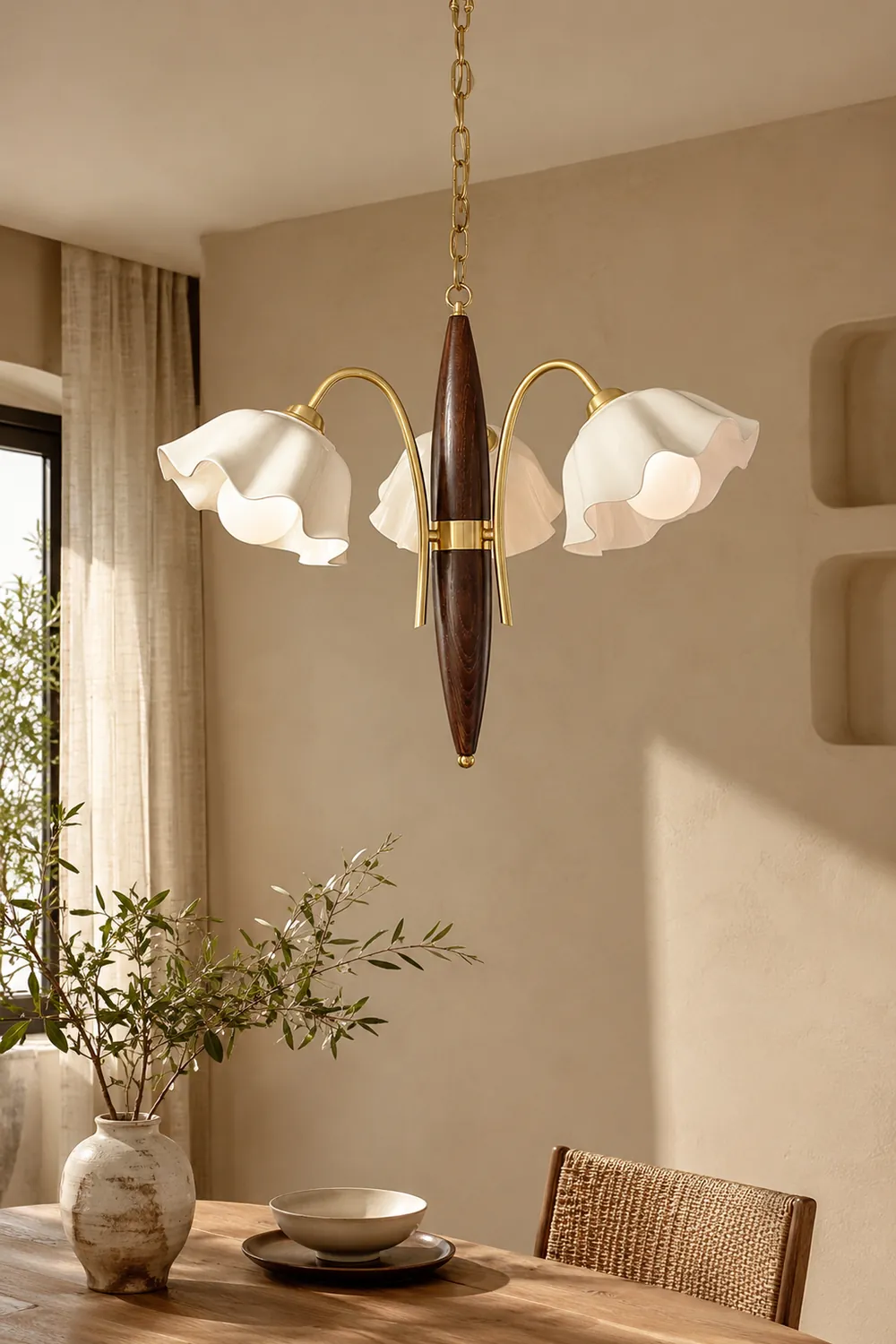 Olina Flower Ceramics Chandelier - Lumpaz