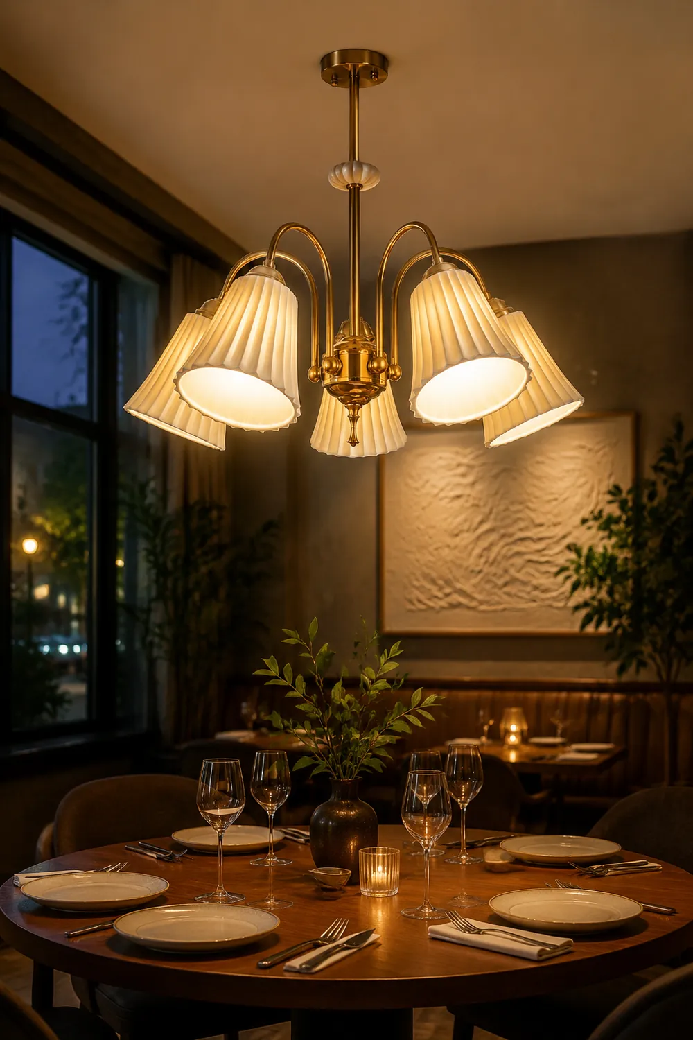 Asea Brass Chandelier - Lumpaz