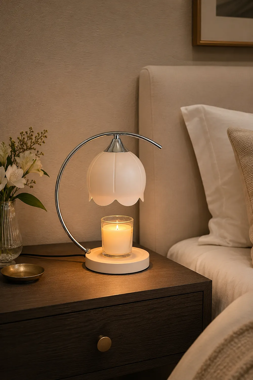 Floral Candle Table Lamp - Lumpaz