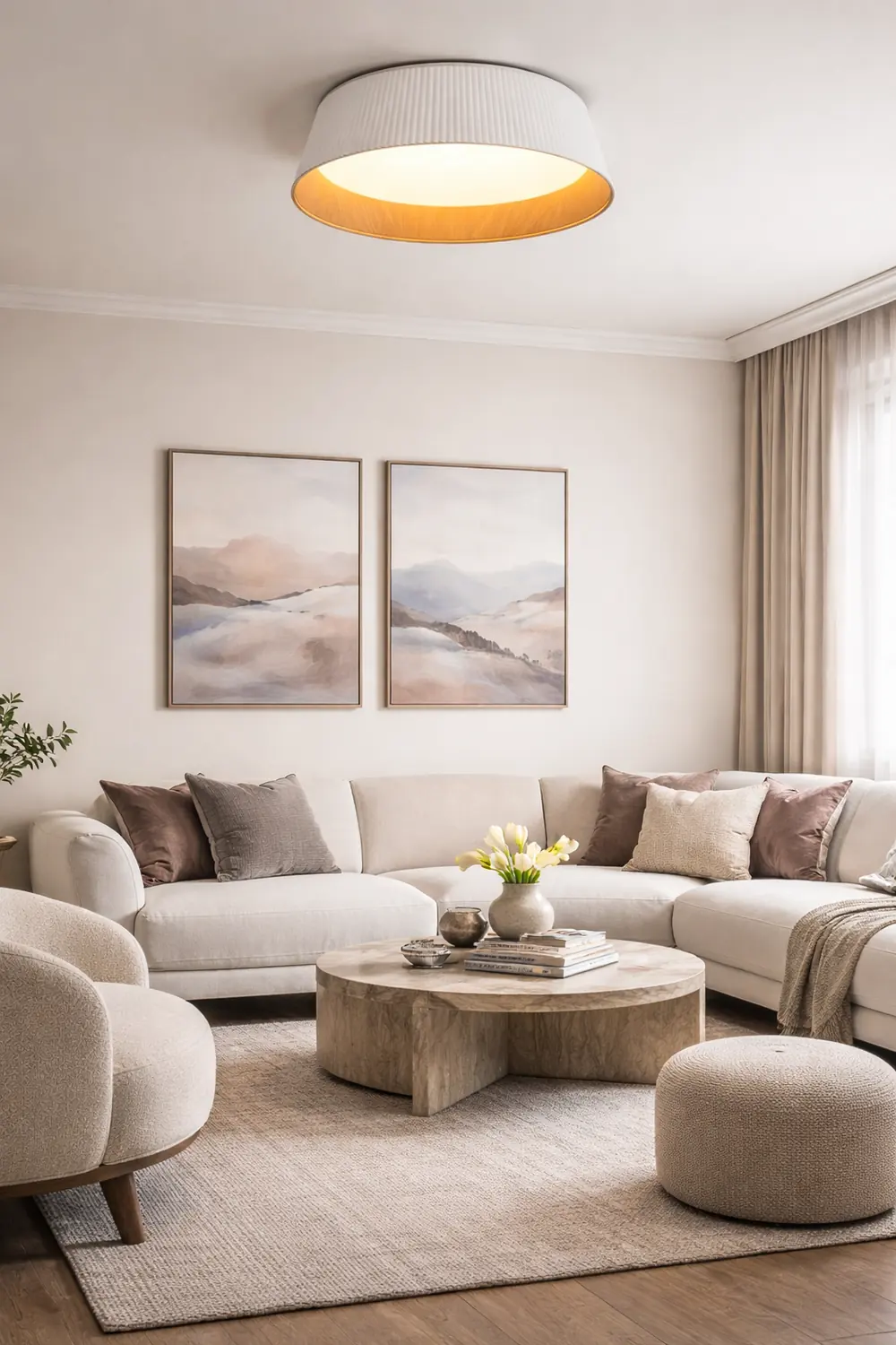 Nordic Resin Conical Ceiling Light - Lumpaz