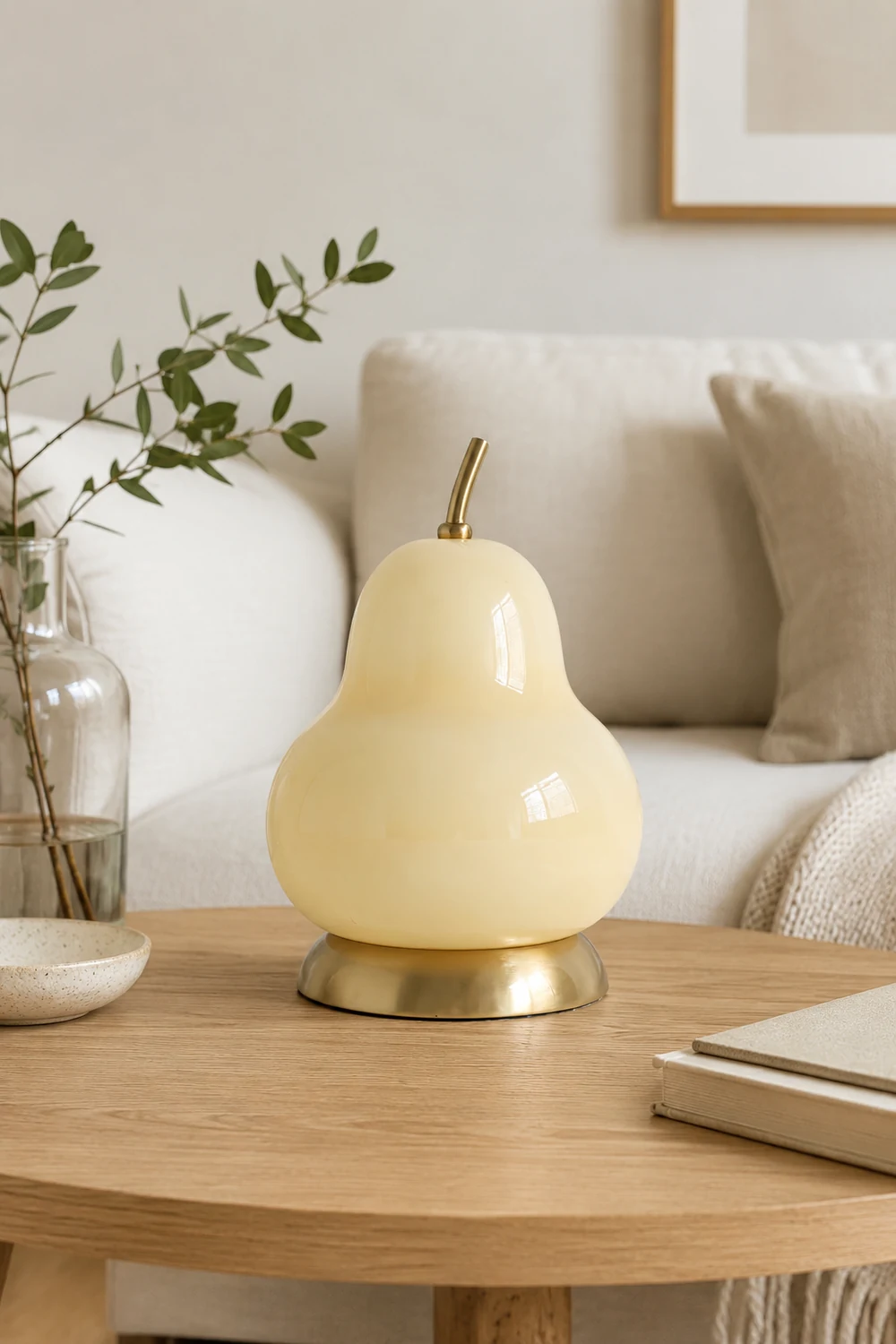 Pear Glass Built-in Battery Table Lamp - Lumpaz