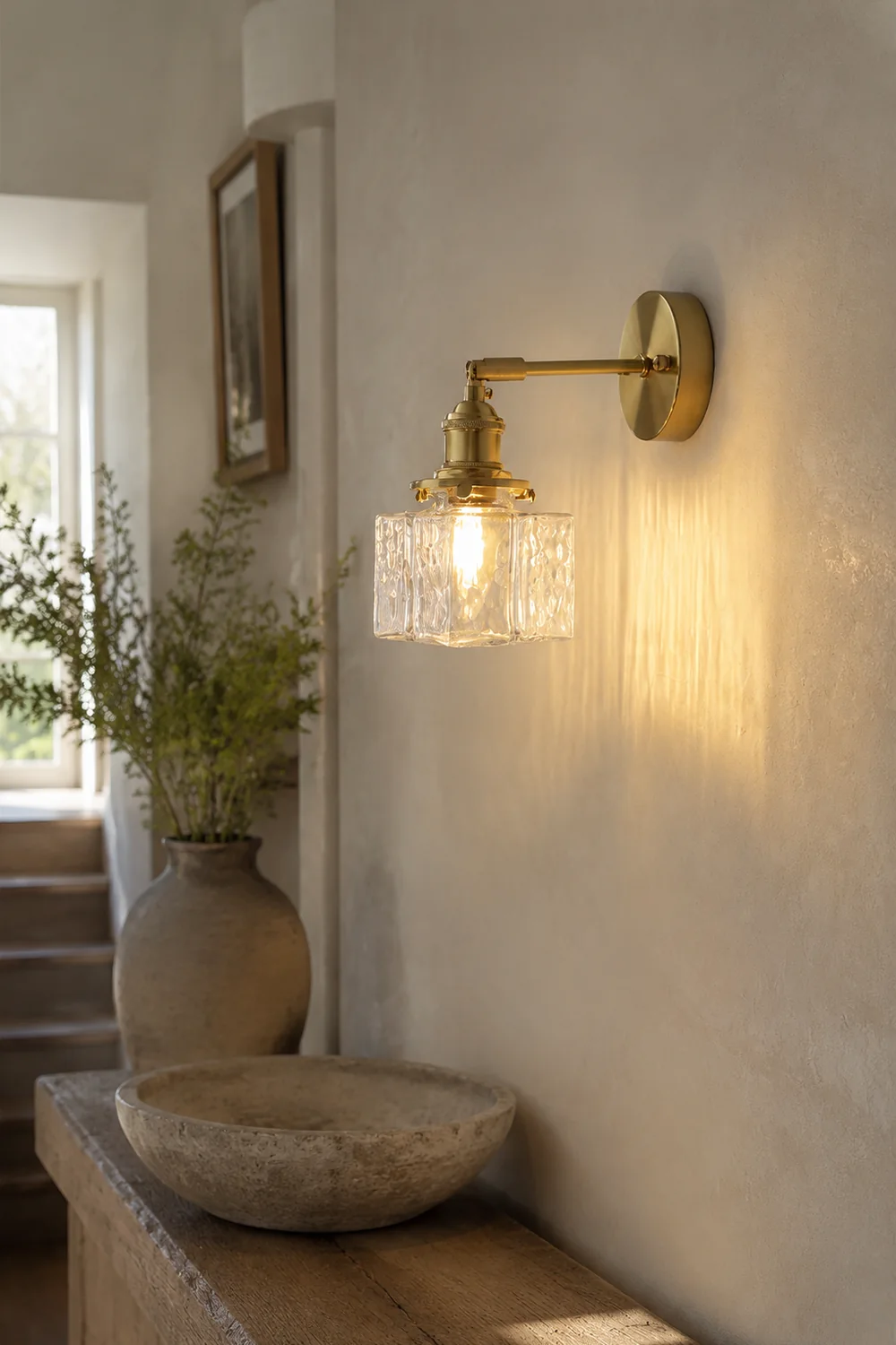 Jewel Glass Brass Wall Lamp - Lumpaz