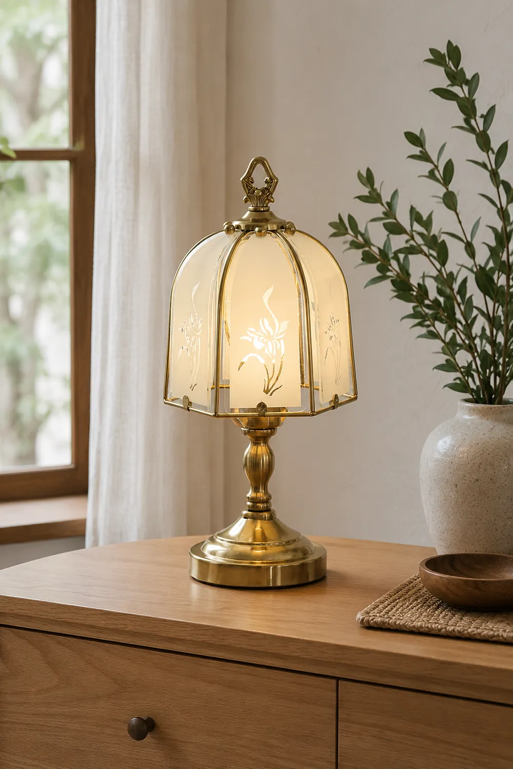 Orchid Glass Table Lamp - Lumpaz